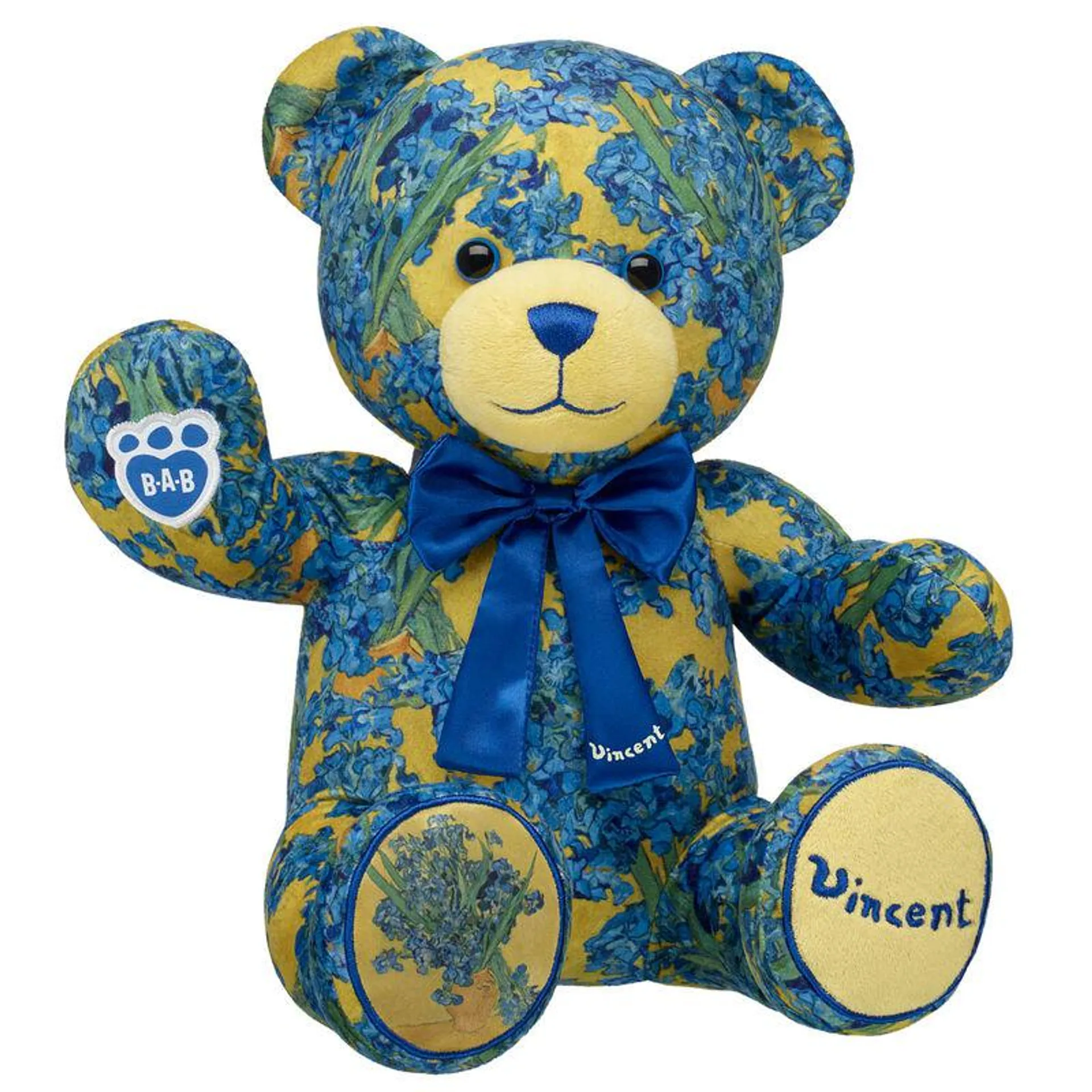 Build-A-Bear x Van Gogh Museum Irises Teddy Bear with Gifting Bow Bundle