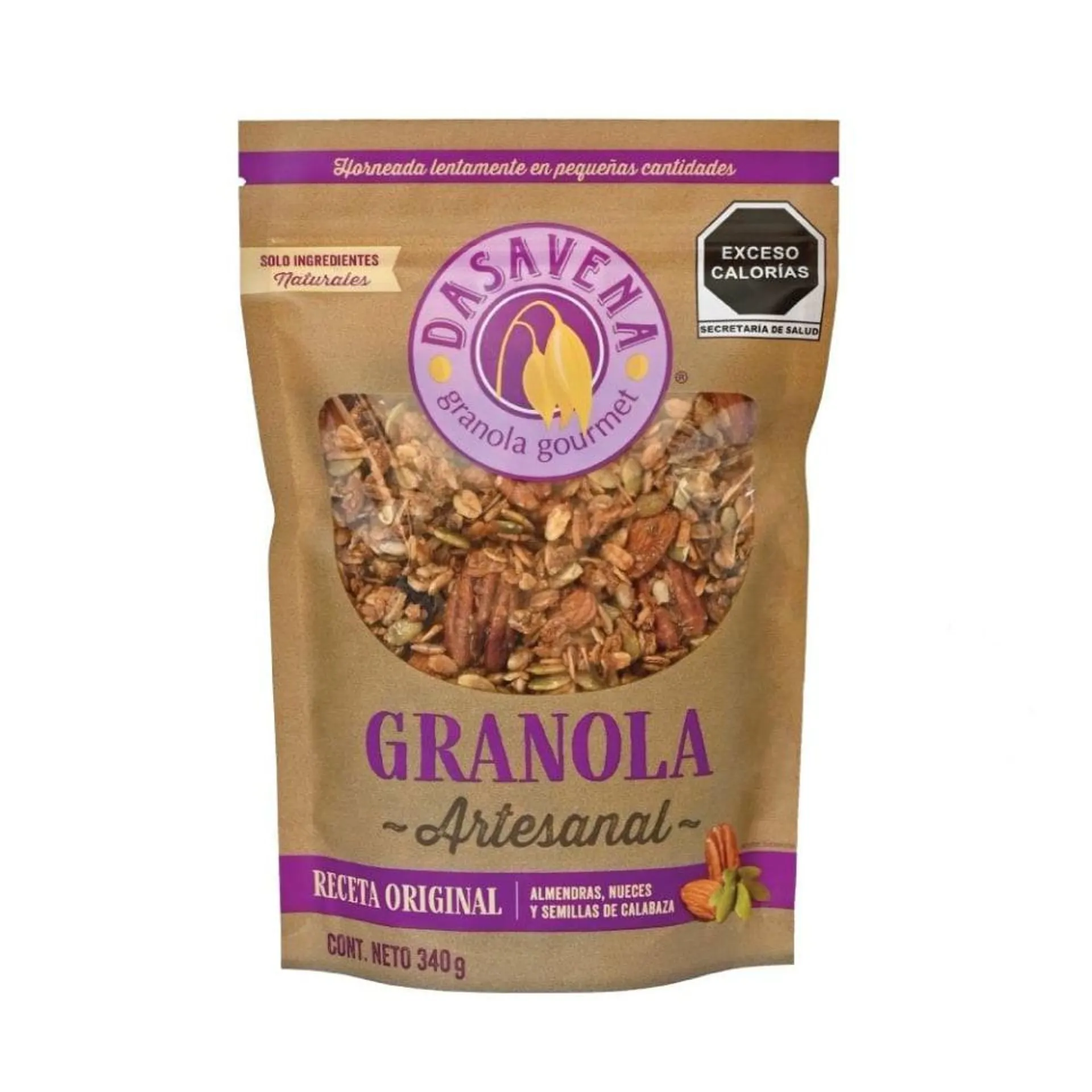 Granola Dasavena artesanal almendras y nueces 340 g