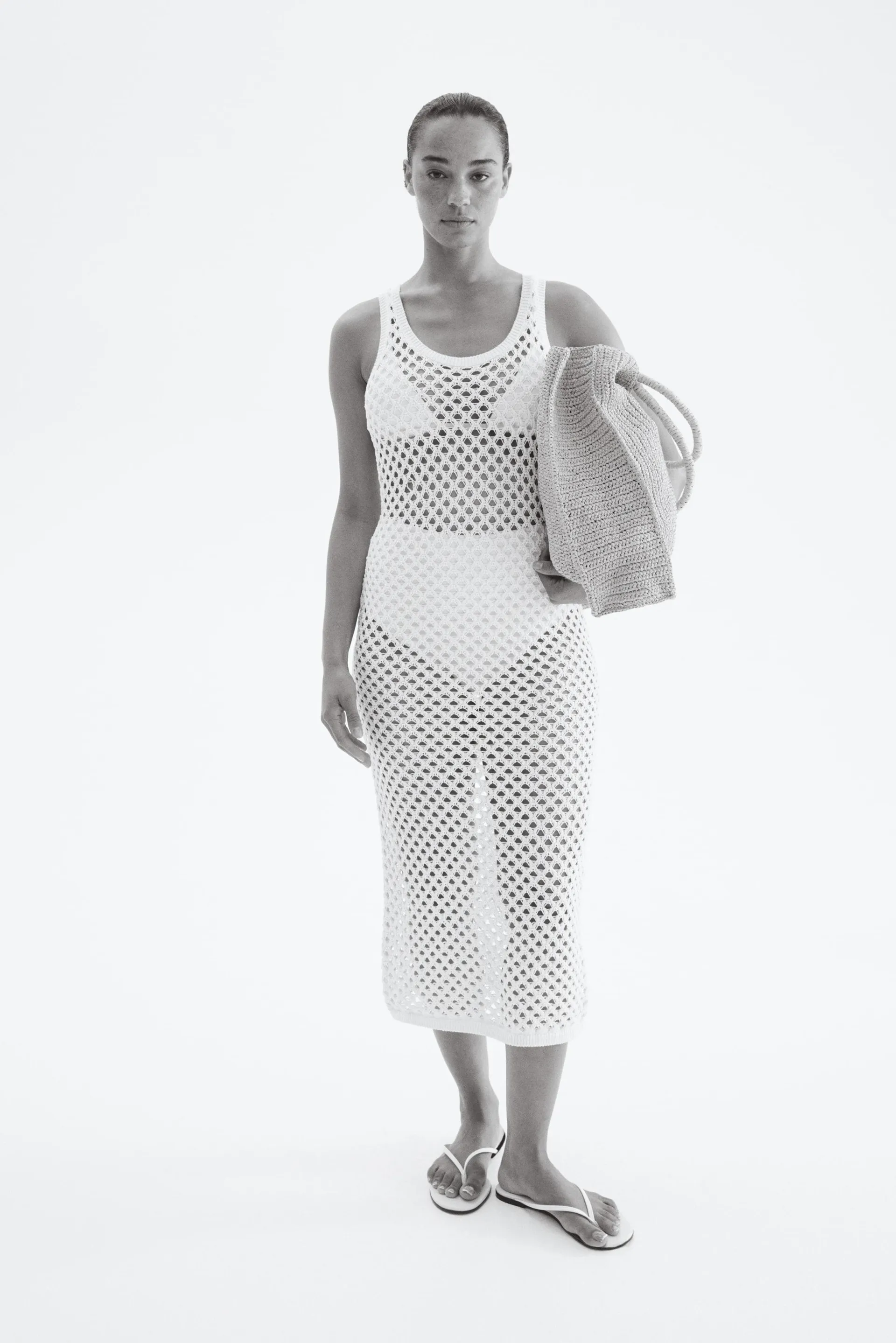 Vestido con apariencia crochet