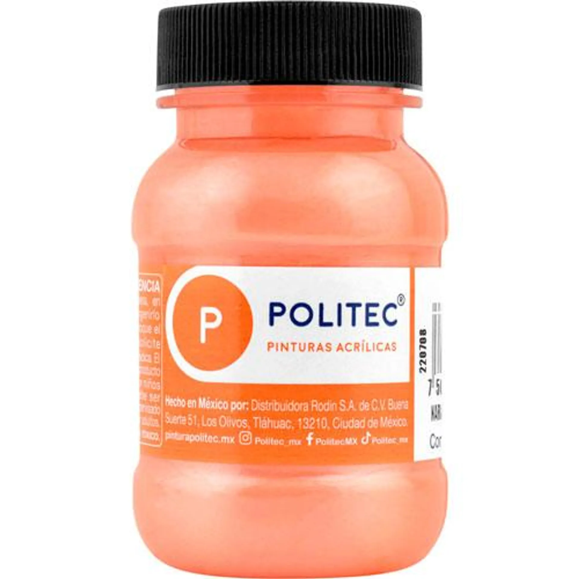 Pintura Acrilica Politec L-500 Naranja Metalico 100 Ml #508