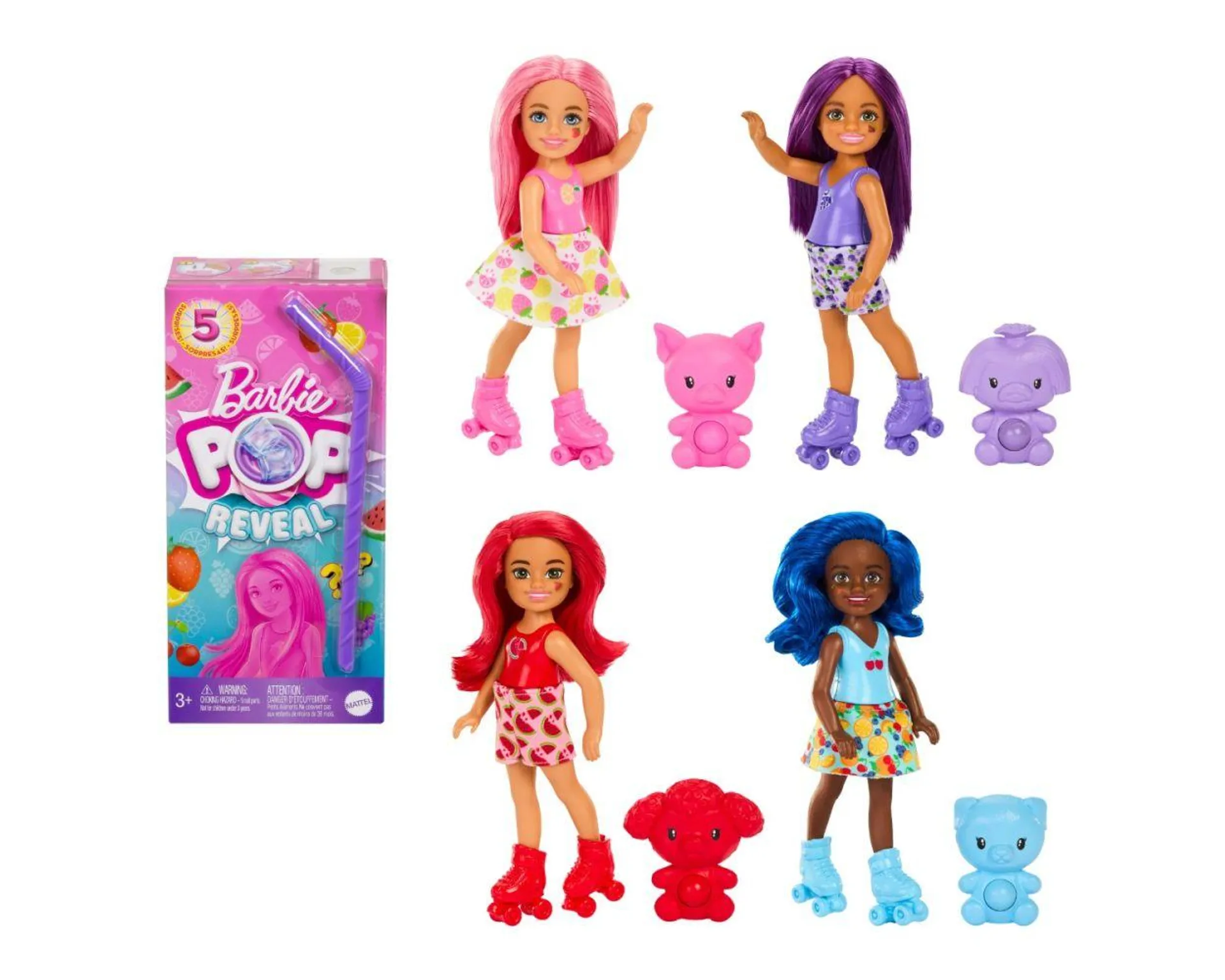 Barbie Pop Reveal Muñeca Serie de Frutas Chelsea