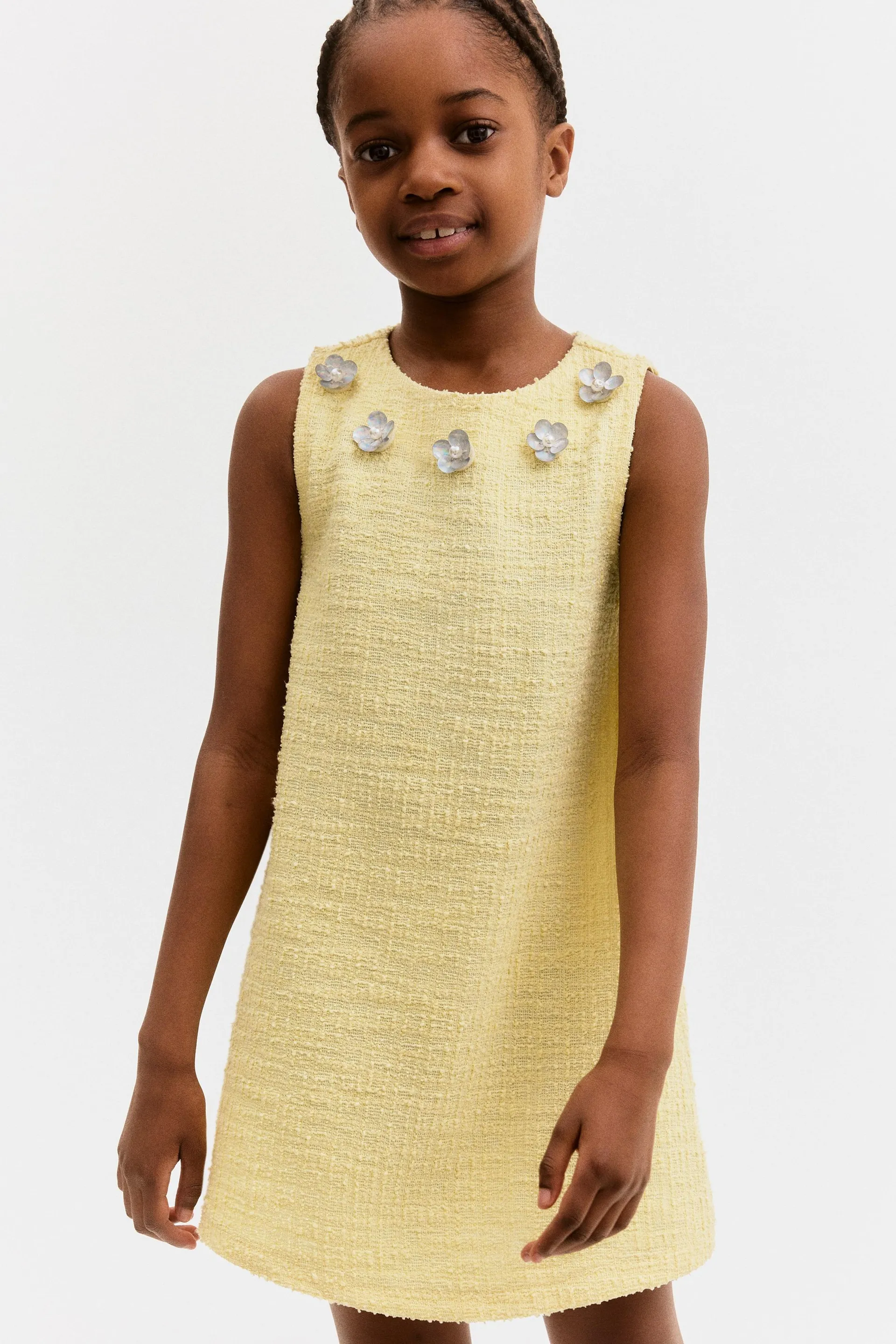 Vestido en tejido bouclé
