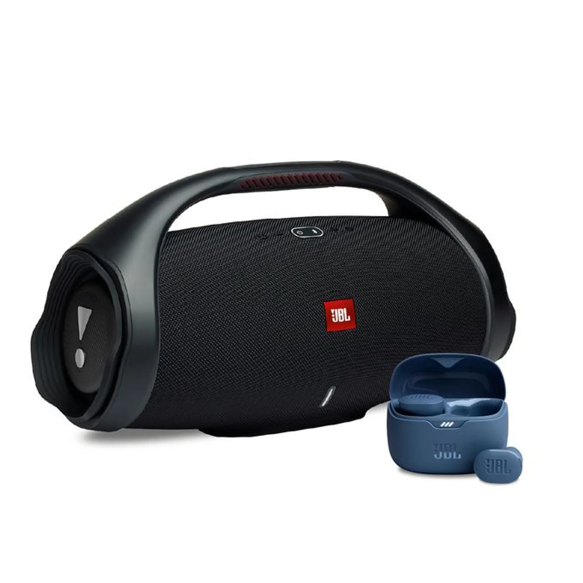 Combo JBL Boombox 2 Black + Tune Buds Blue