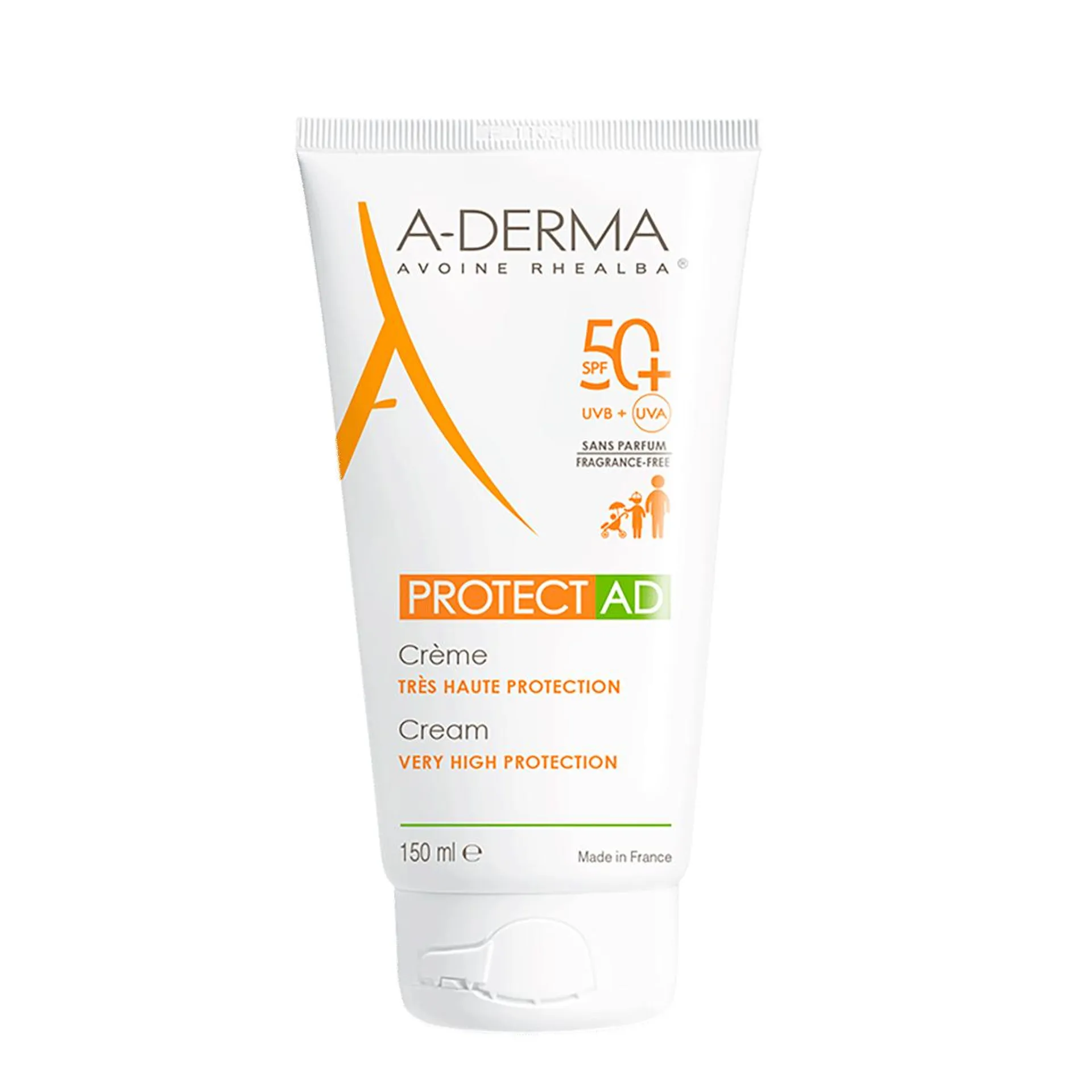 Aderma protect 50+ AD Crema solar para piel atópica 150ml.