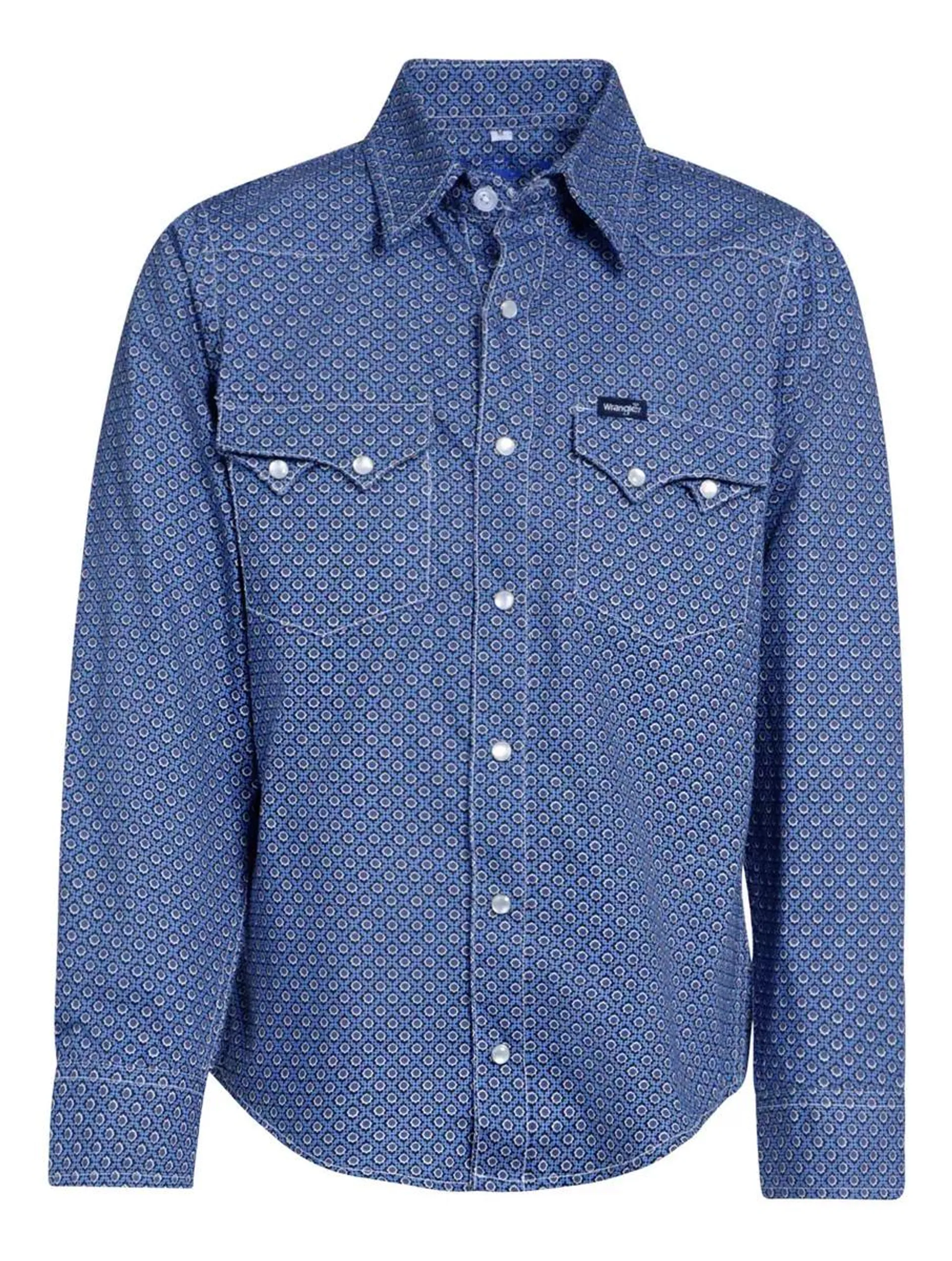 Camisa Vaquera Niño Wrangler Slim Fit Manga Larga 007