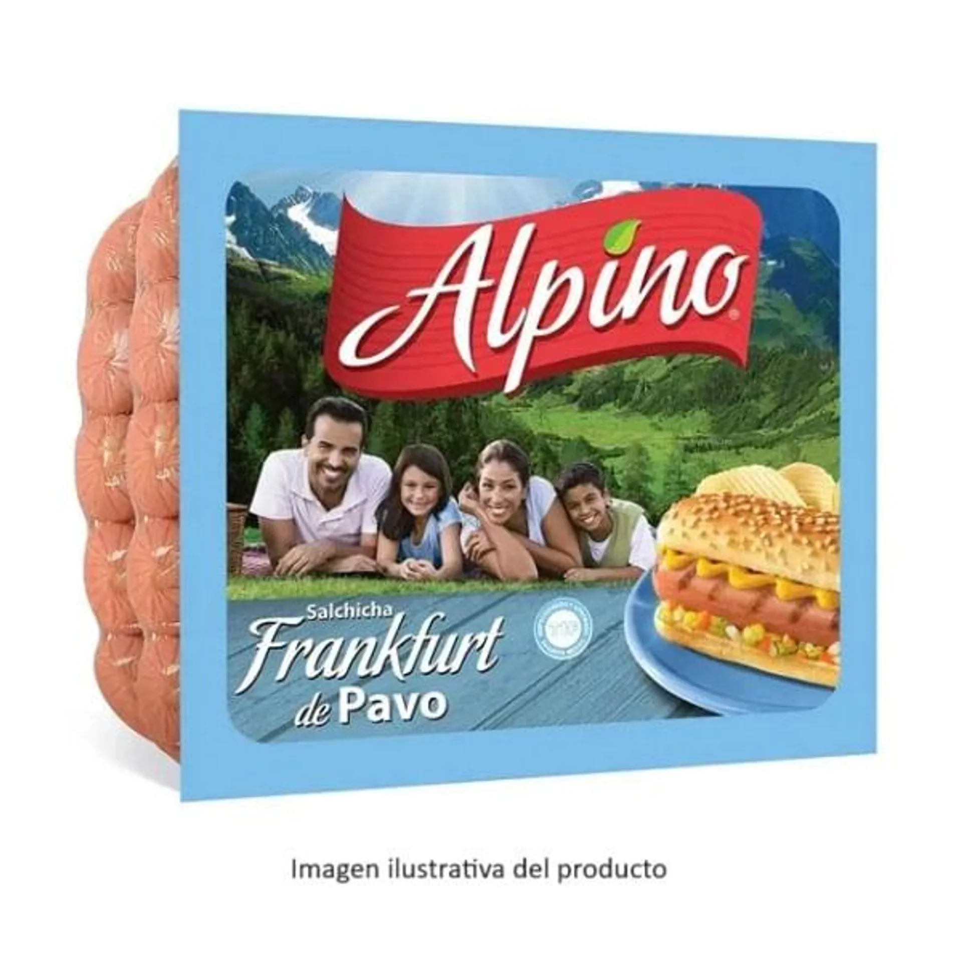 Salchicha Alpino frankfurt de pavo 1 kg