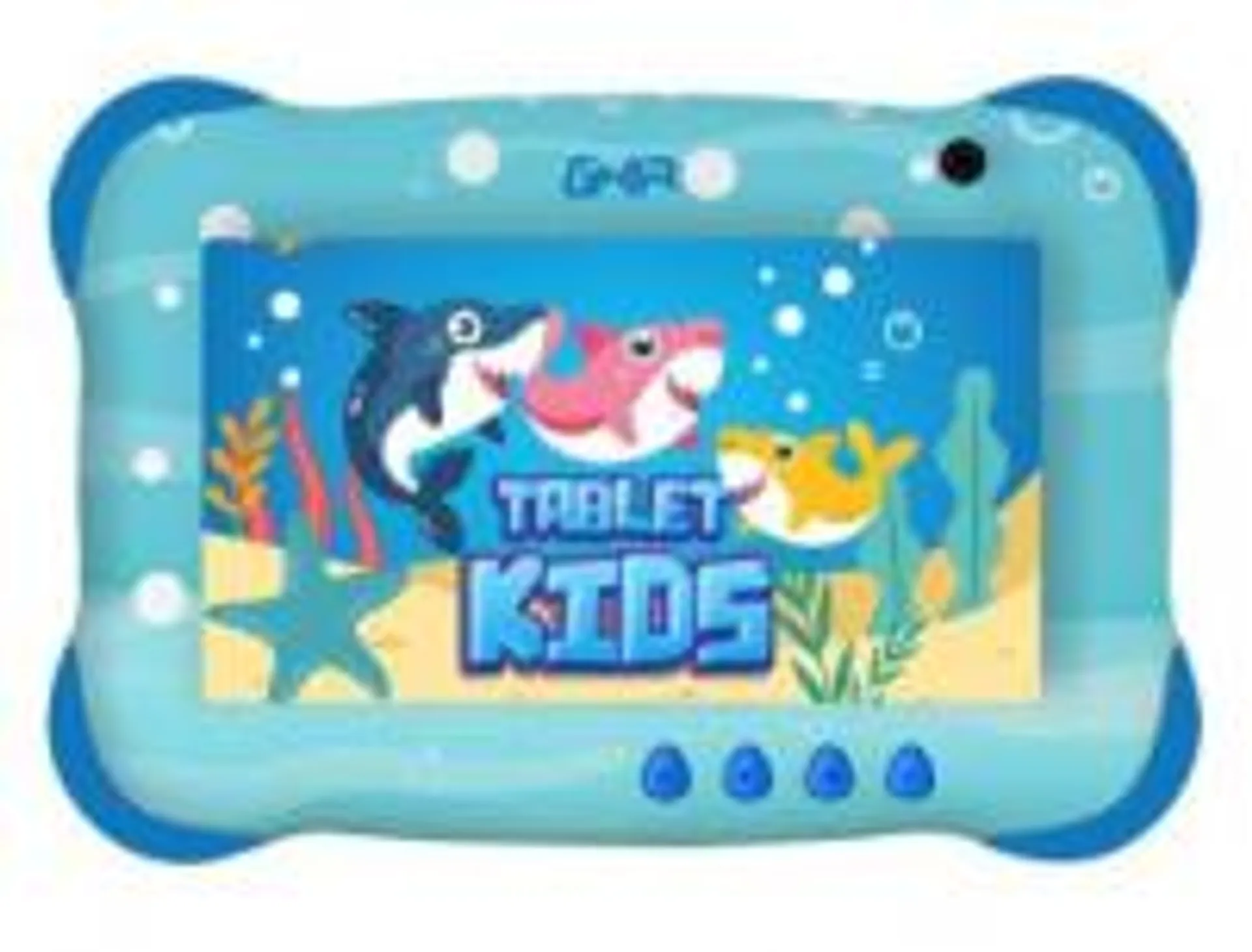 Tablet Ghia para Niños Tiburón 7", 32GB, Android 13 Go Edition, Azul