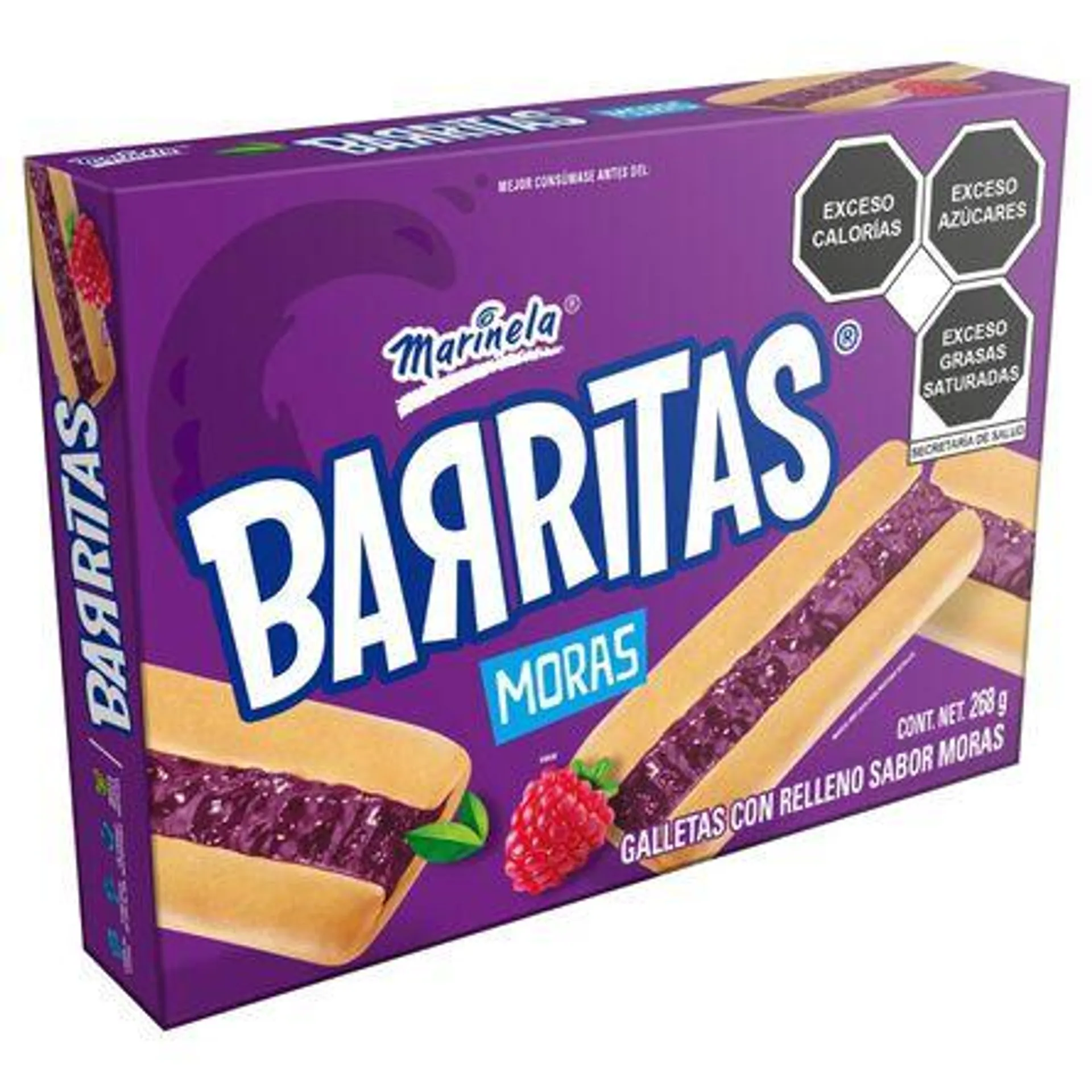 Galletas Barritas Moras Marinela 268 Cj