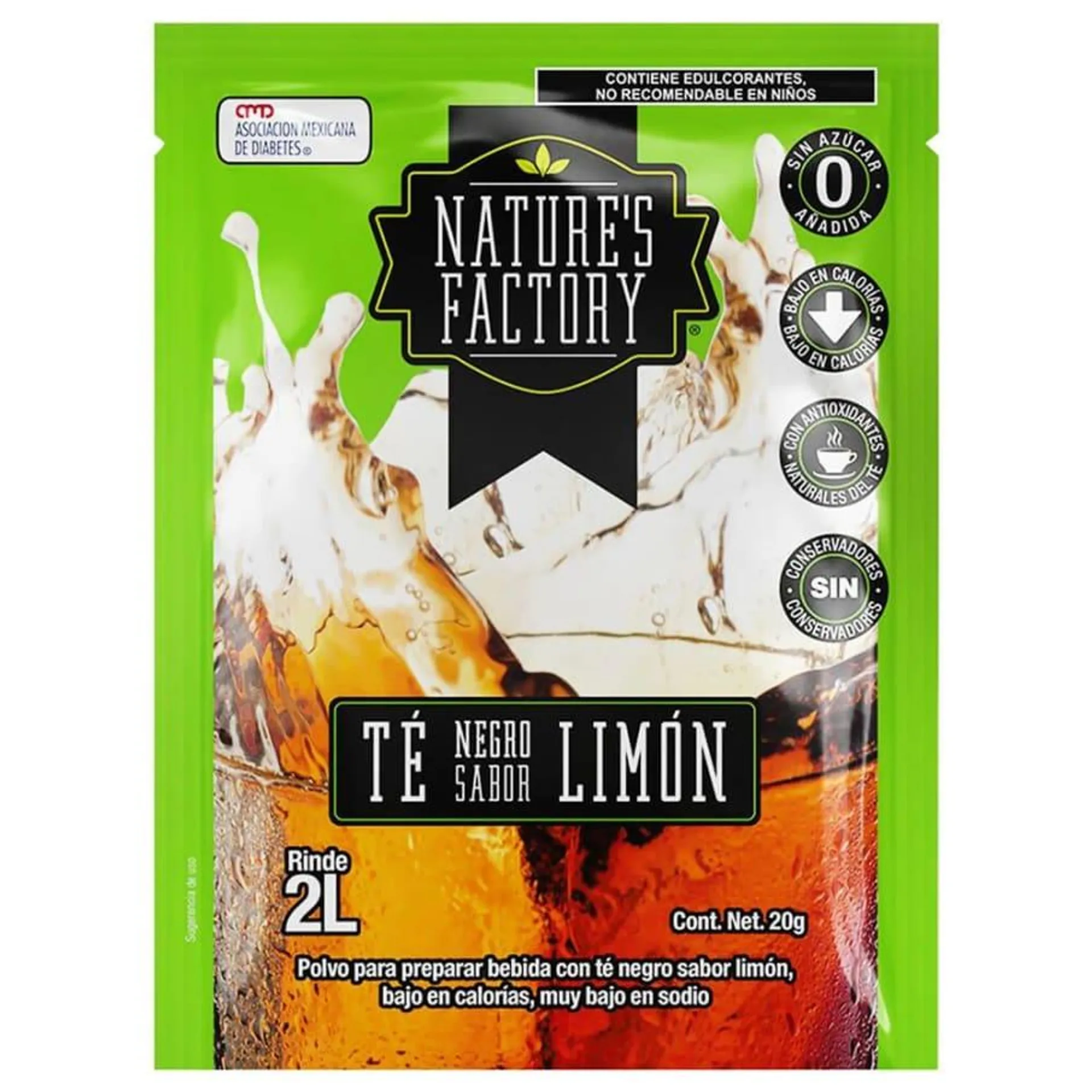 Te Natures Factory Bebida en Polvo Fria Sabor Limón 20 g