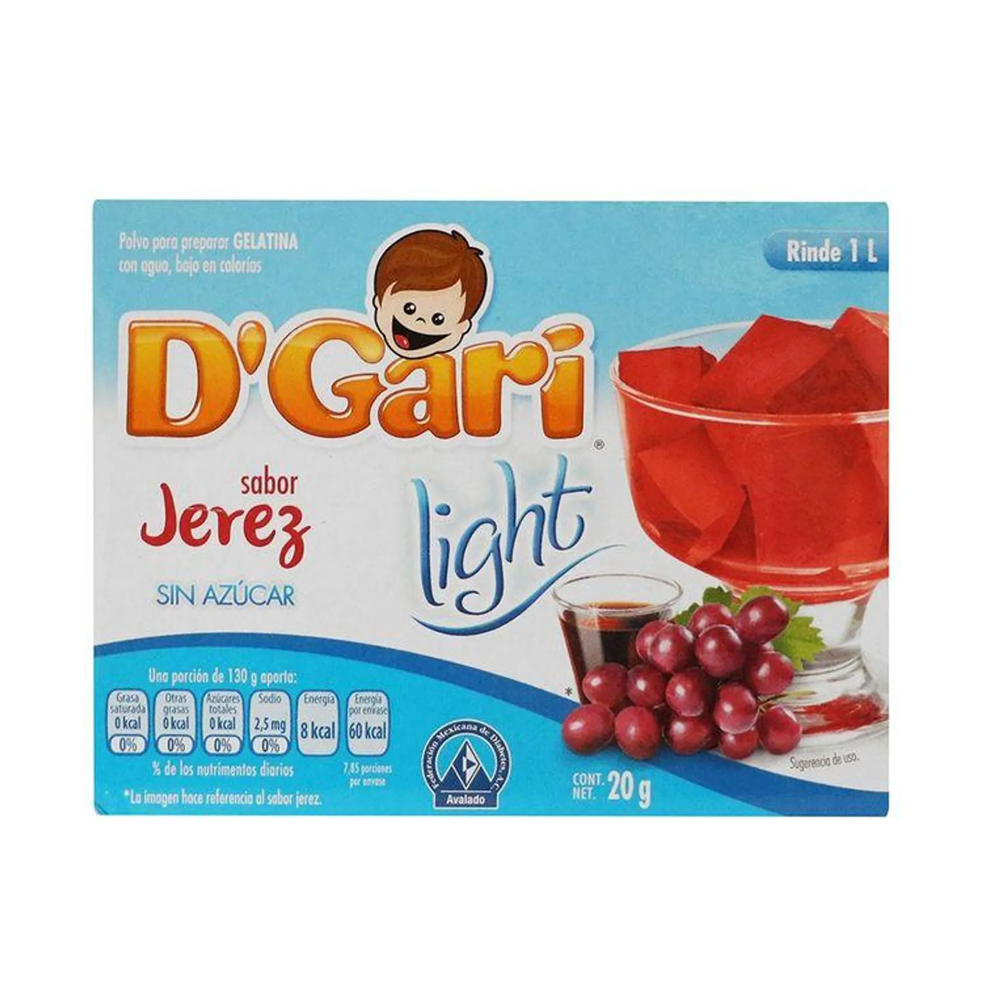 Gelatina D Gari Light Jerez 20grs - D Gari - 1 pieza