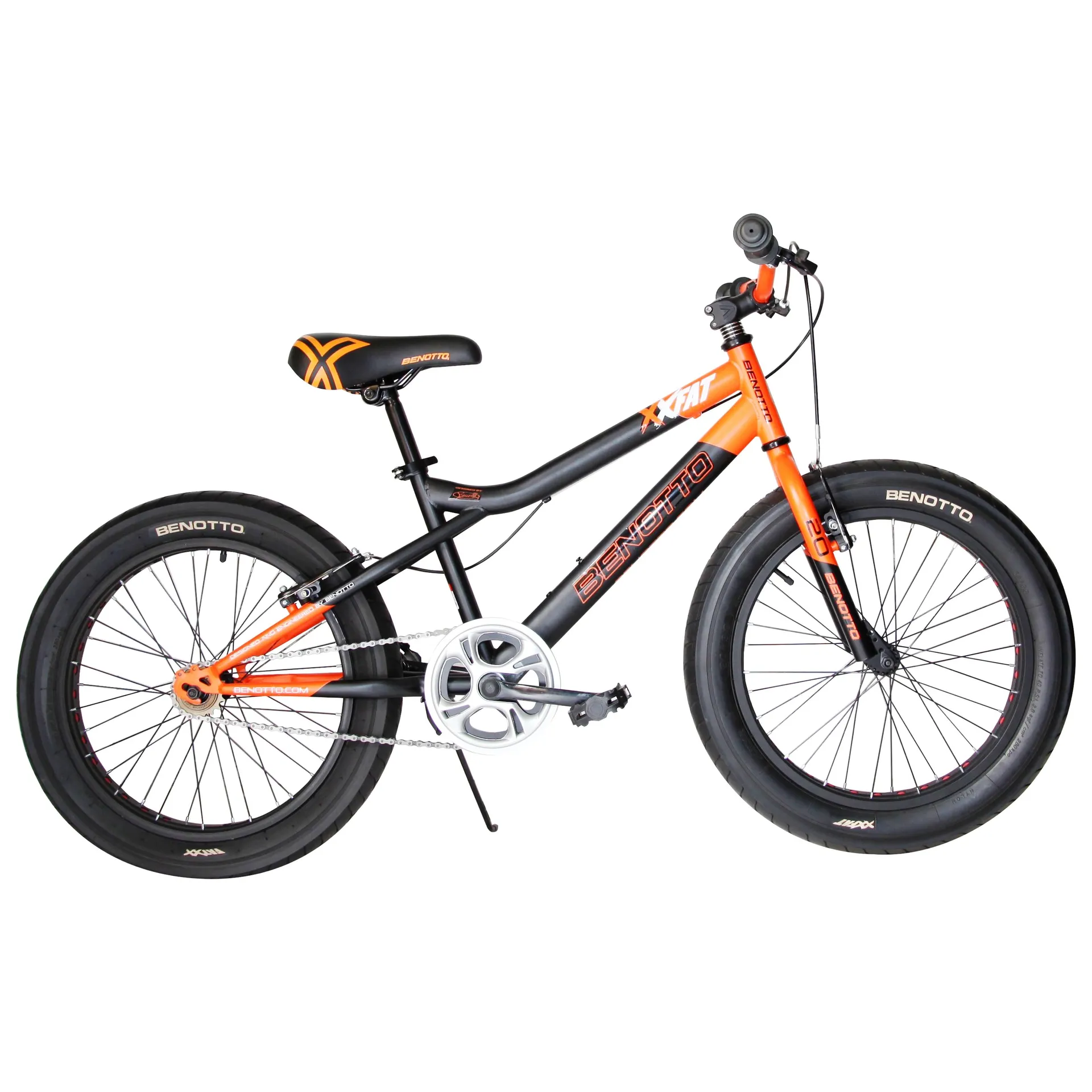 Bicicleta BENOTTO Montaña XX-FAT R20 1V. Niño Frenos ”V” Acero Naranja/Negro Talla:UN