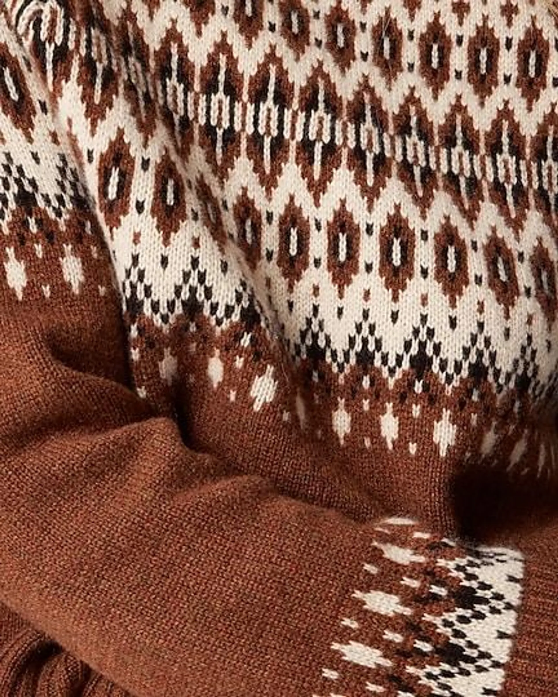 Cashmere diamond Fair Isle sweater