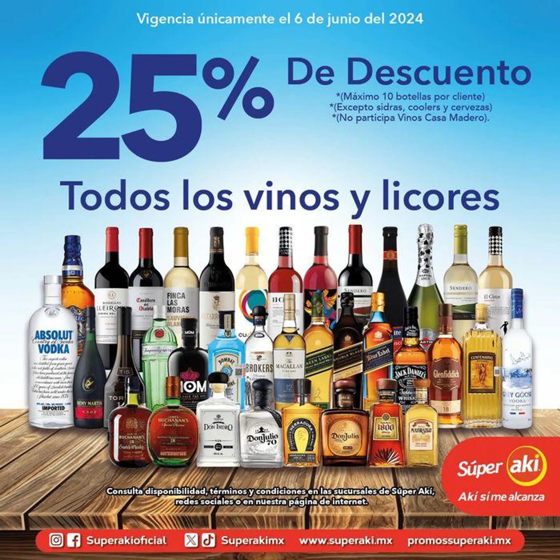 Catálogo de 25% de descuento en vinos y licores 6 de junio al 6 de junio 2024 - Pagina 1