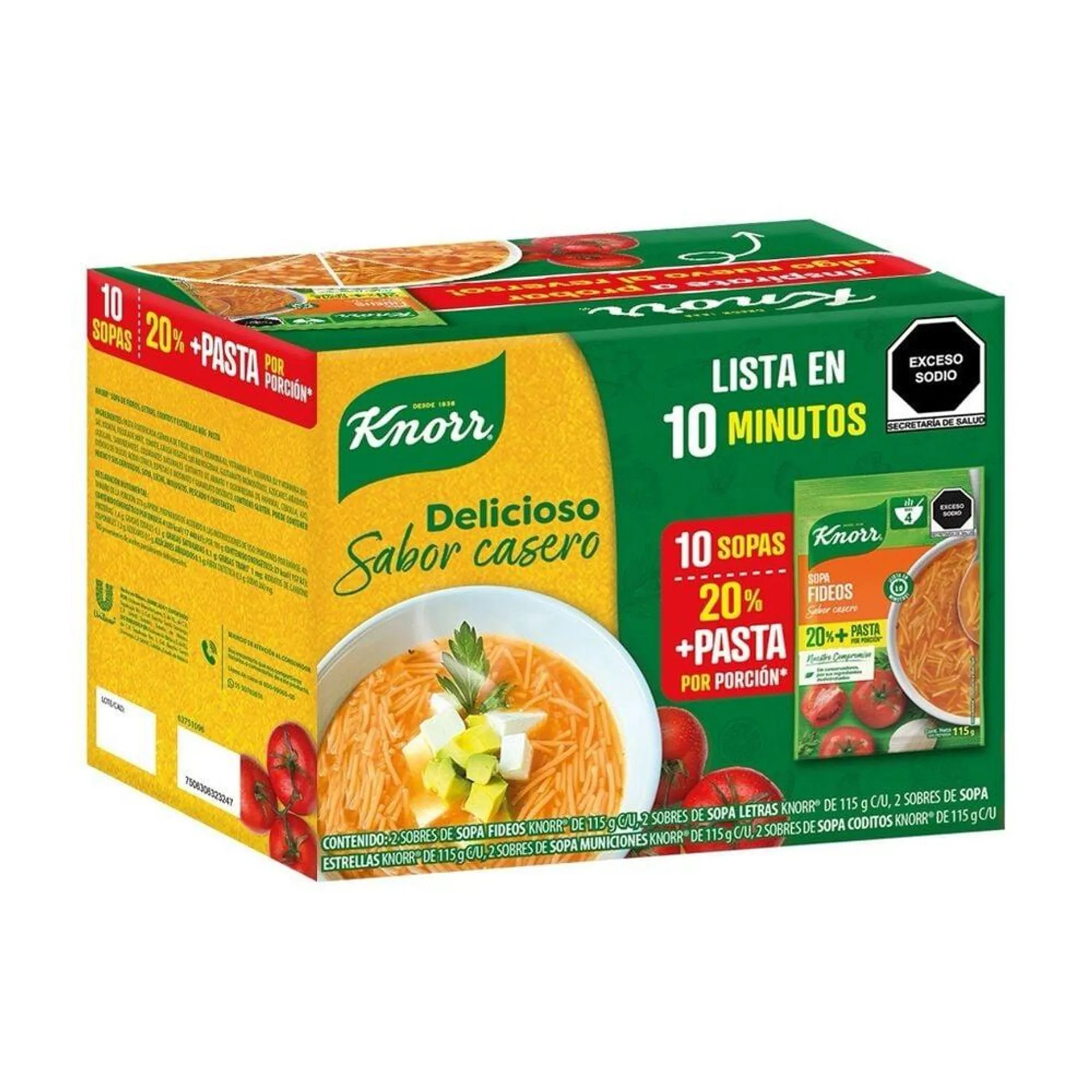 Pasta Surtida Knorr 10/115 g