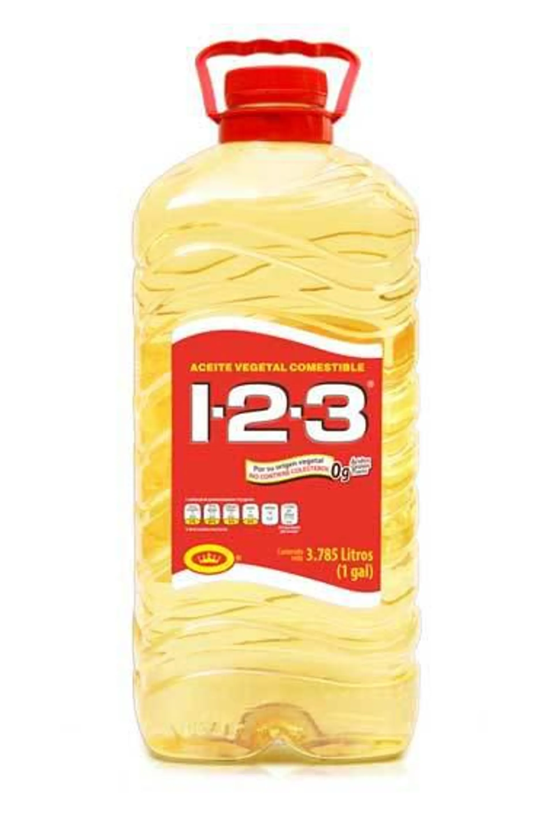ACEITE VEGETAL COMESTIBLE 1-2-3 GALON 3.785 LT.
