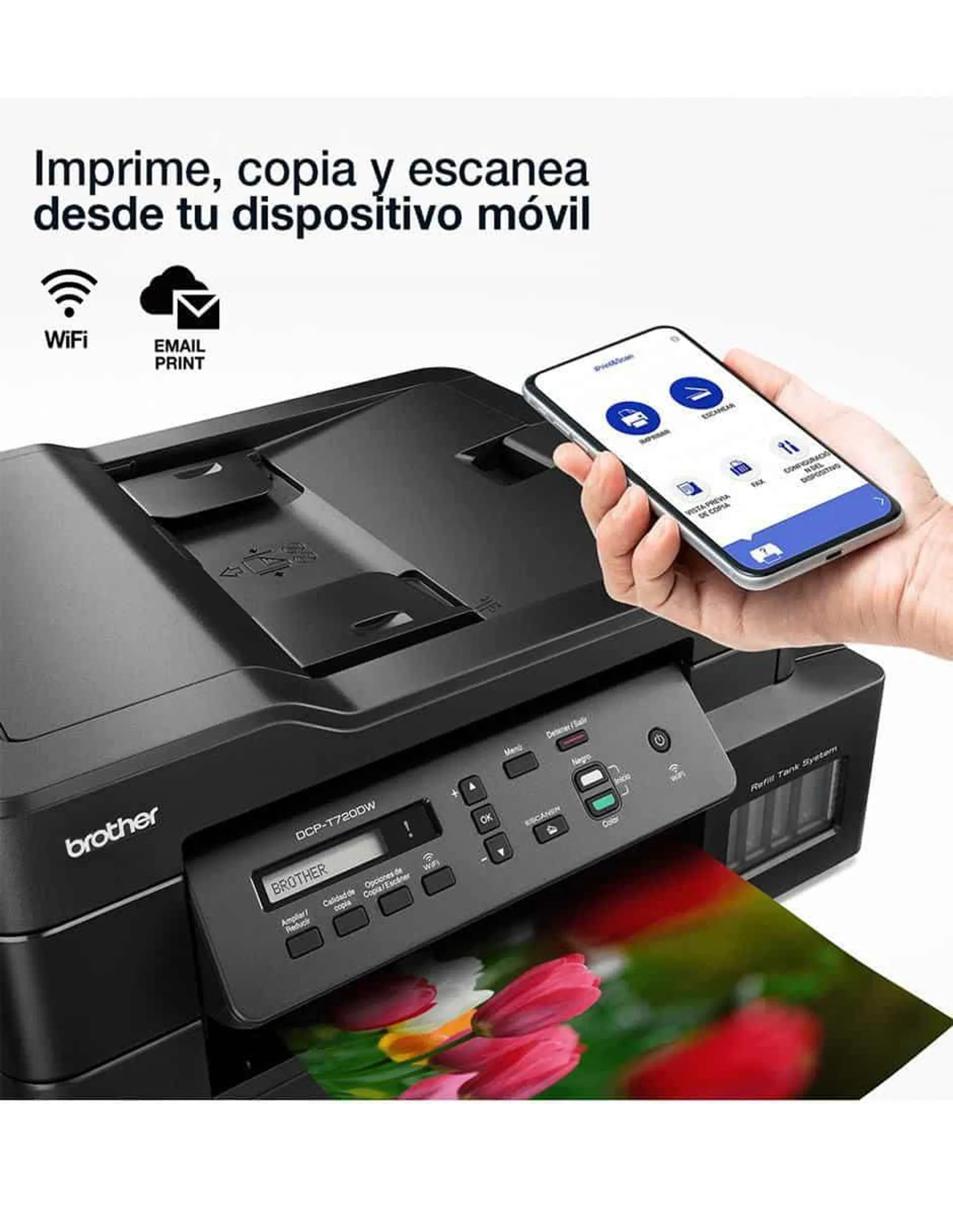 Multifuncional Brother DCP-T720DW de Inyección de tinta Alámbrica e Inalámbrica a Color