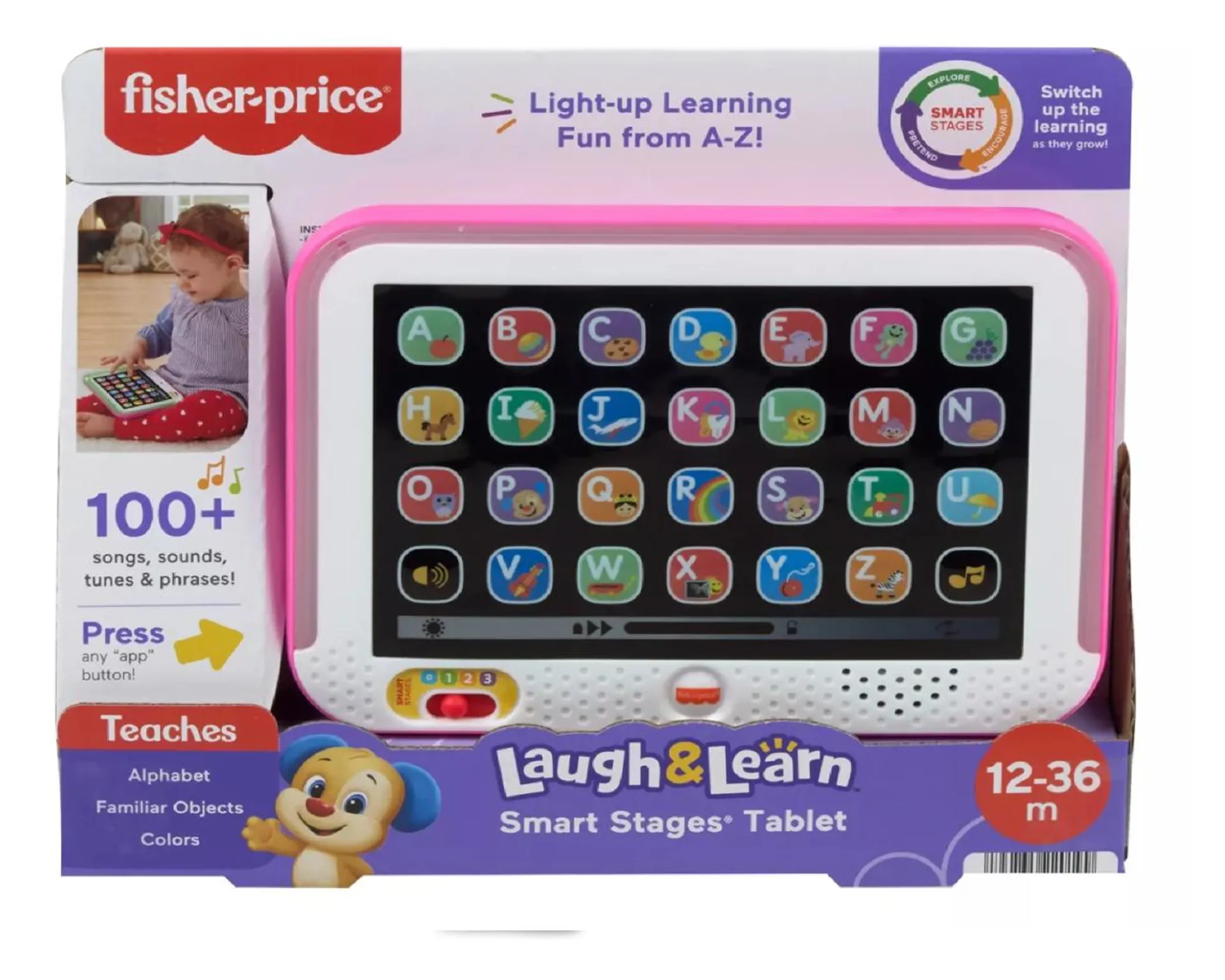 Fisher-price Juguete Tablet Aprendizaje Crece Conmigo Rosa