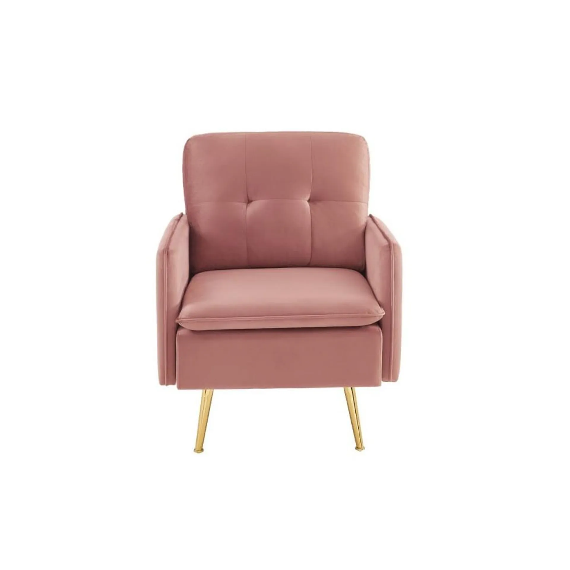 Rosini - Sillón estilo clásico terciopelo rosa bella