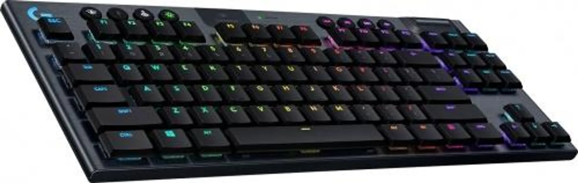 Teclado Gamer Logitech G915 TKL RGB, Teclado Mecánico, Switch GL Táctil, Inalámbrico, Negro (Inglés)