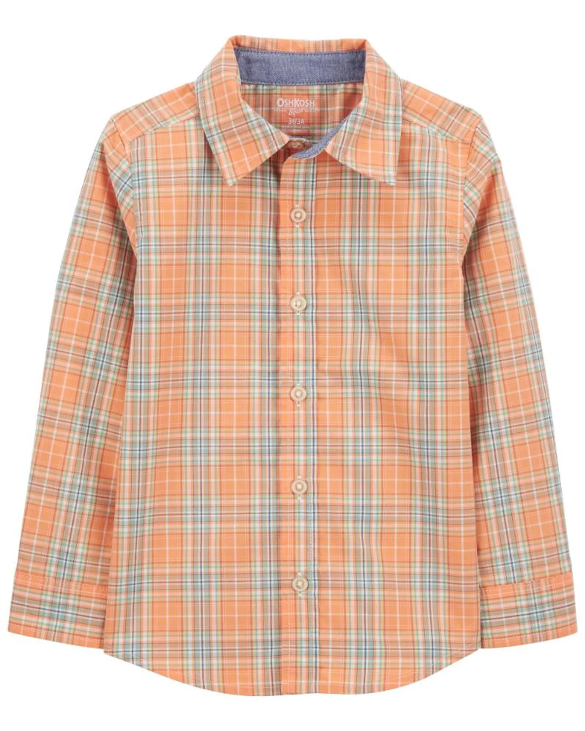 Camisa De Cuadros Con Botones Frontales Oshkosh B'Gosh