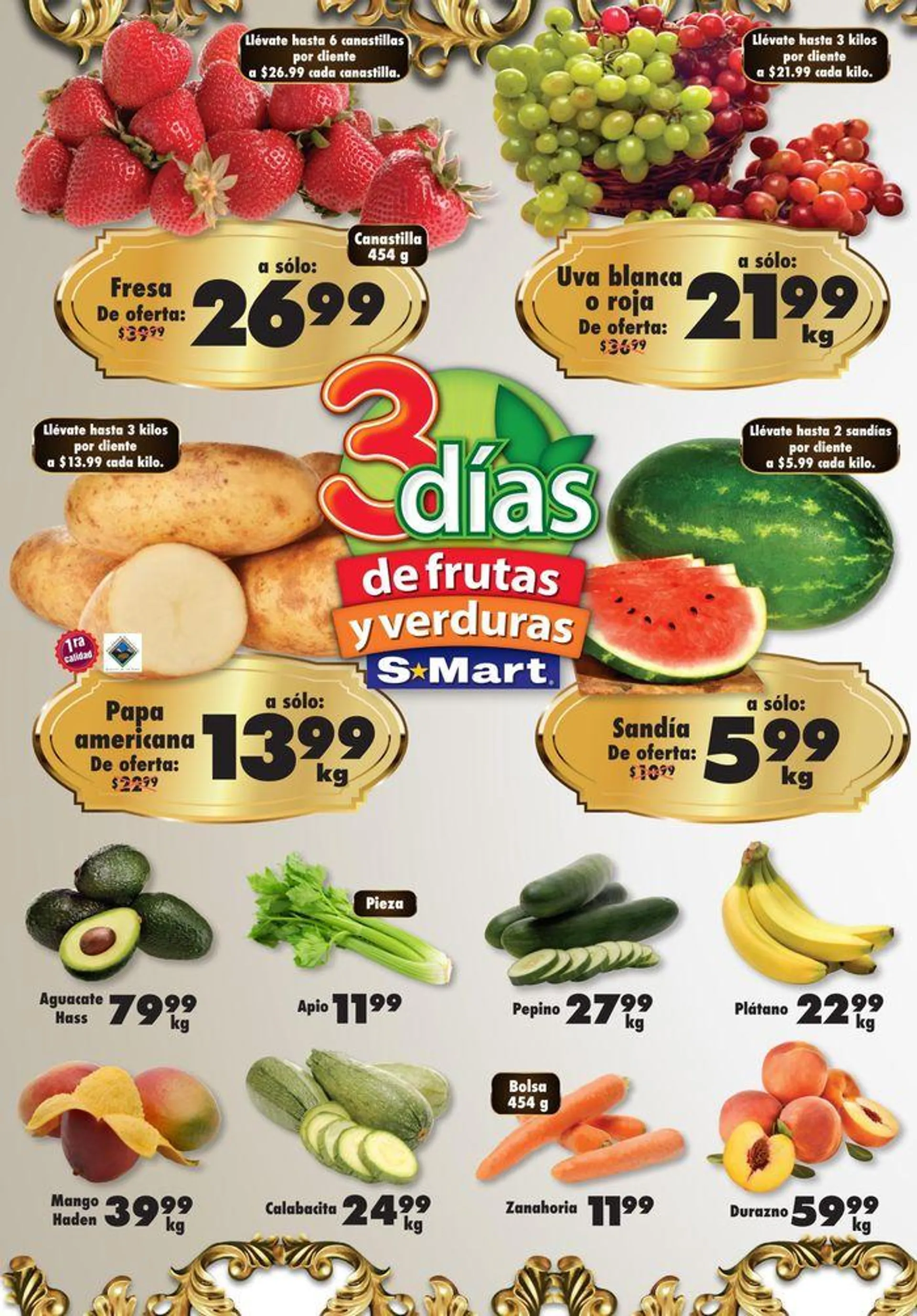 Catálogo de 3 días de frutas y verduras 24 de julio al 25 de julio 2024 - Pagina 1