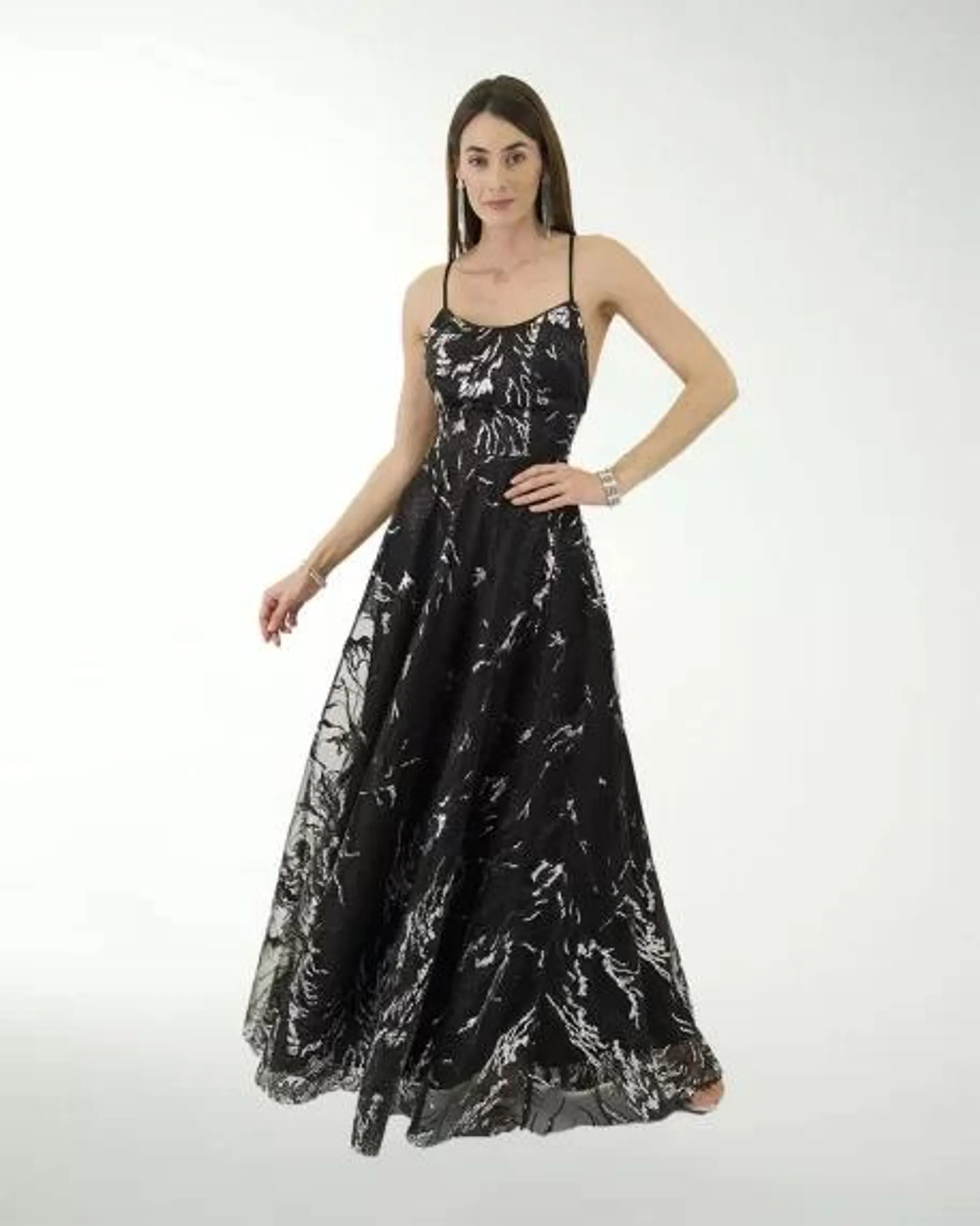 VESTIDO CL FANTASIA CON JARETAS EN ESPALDA