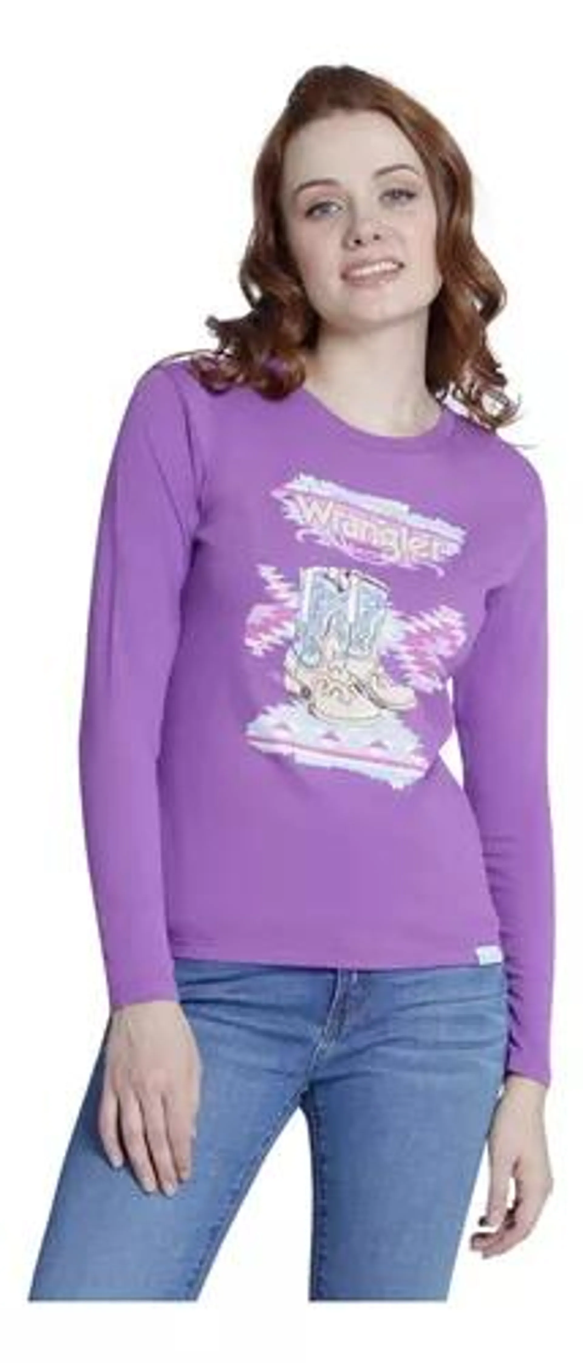 Playera Mujer Wrangler Estampada Slim Fit 015