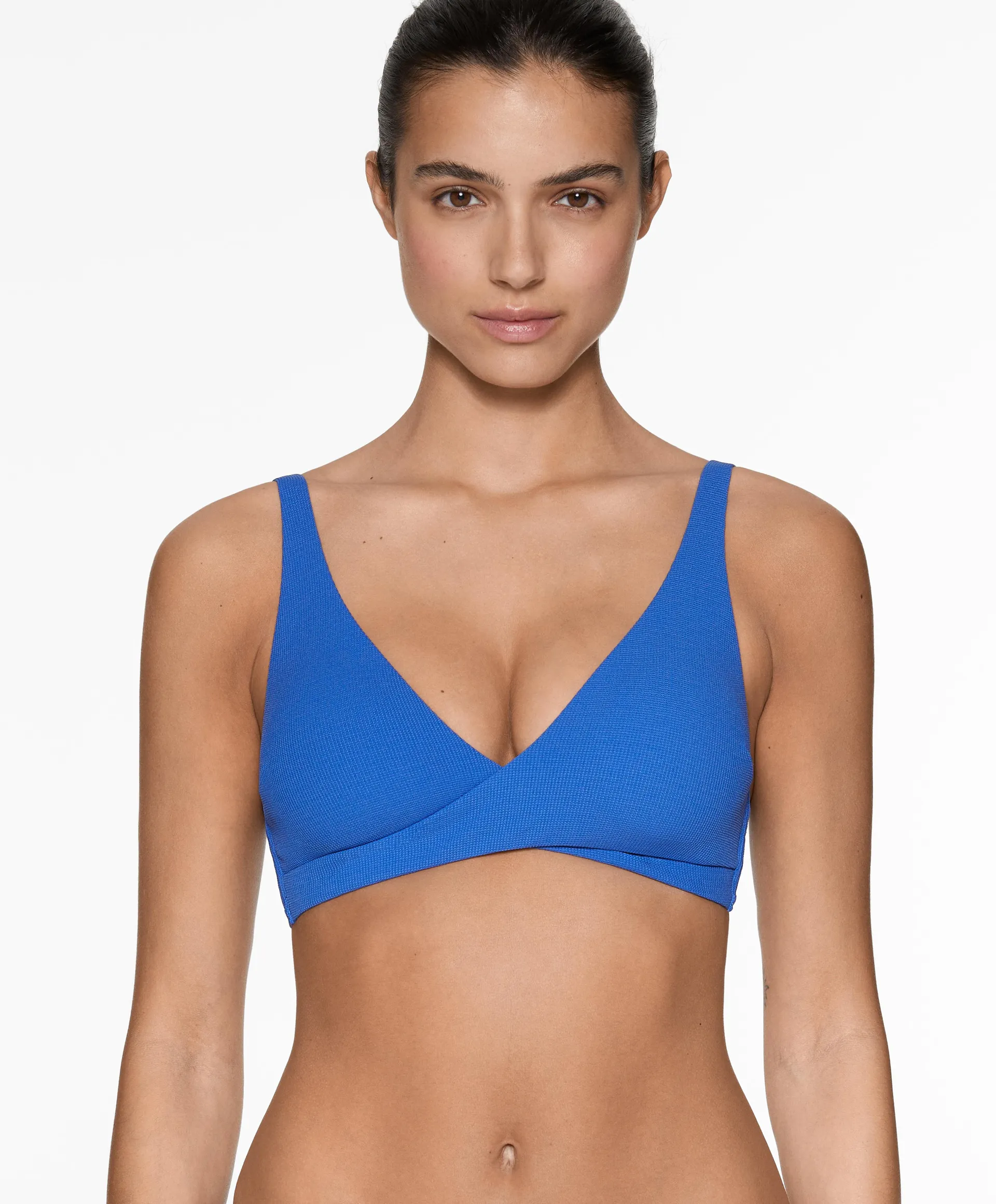 Bikini top halter cruzado piqué