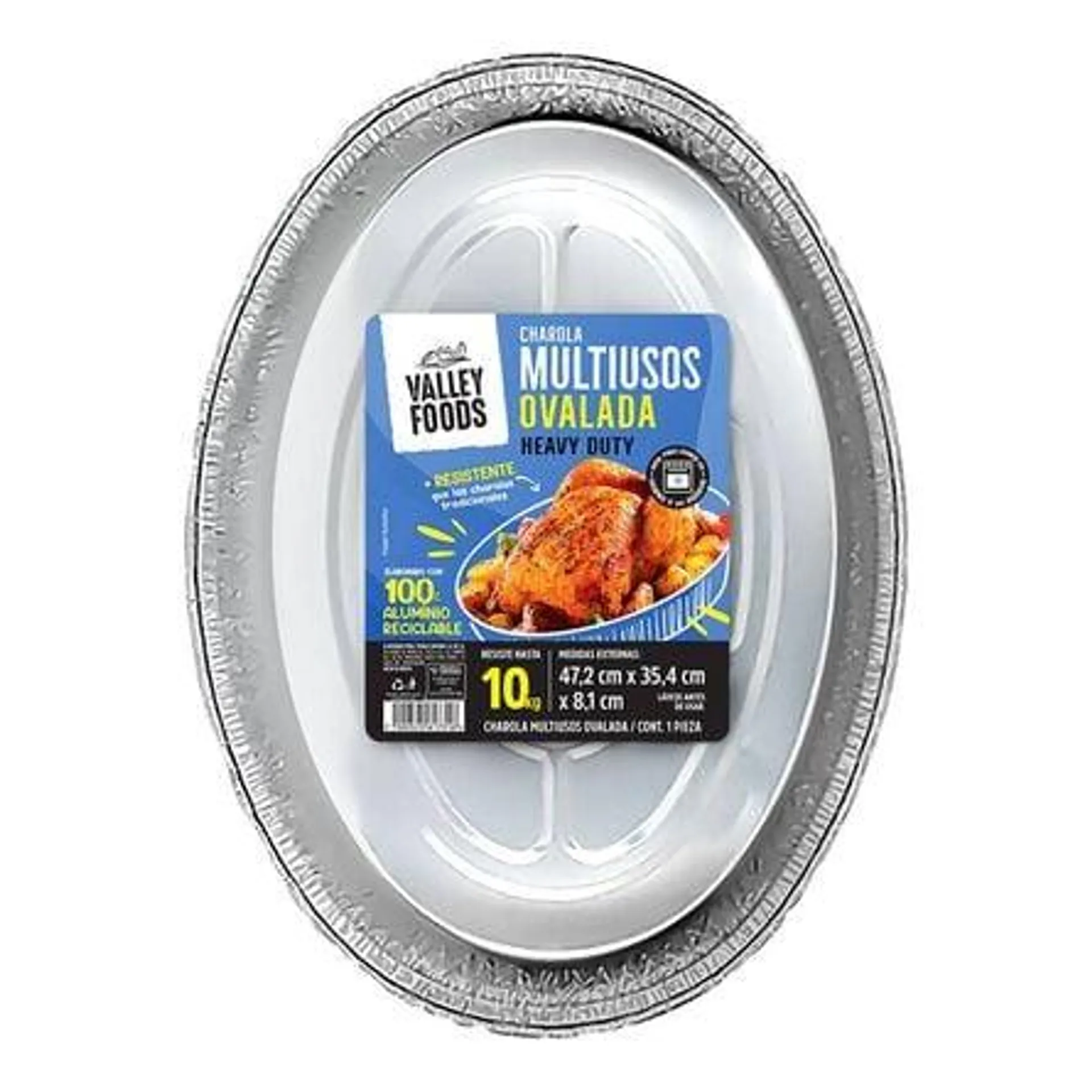 Charola de Ovalada 10 Kg Valley Foods