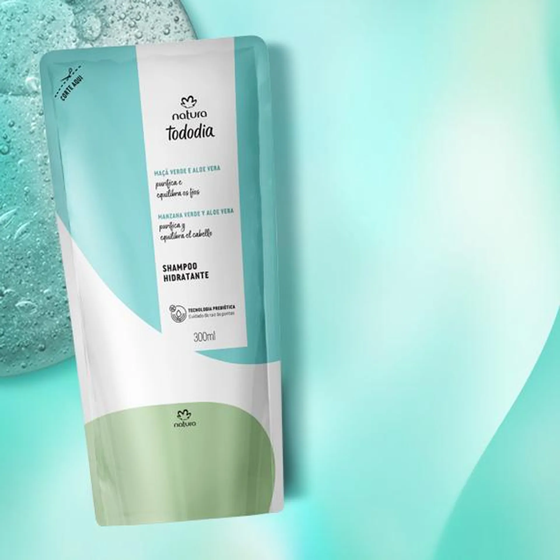 Shampoo hidratante hidratación manzana verde y aloe vera