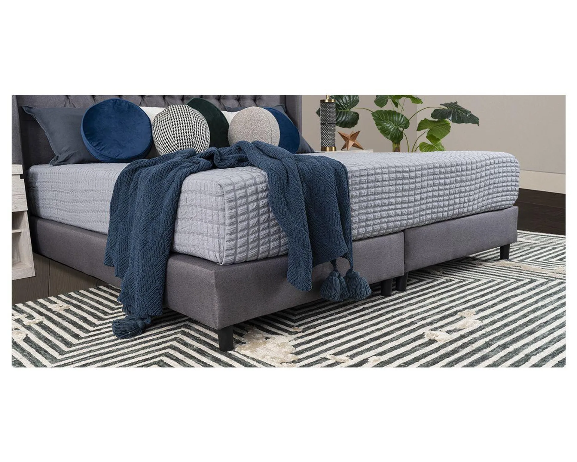 Base De Cama King Size Estela BF Gris