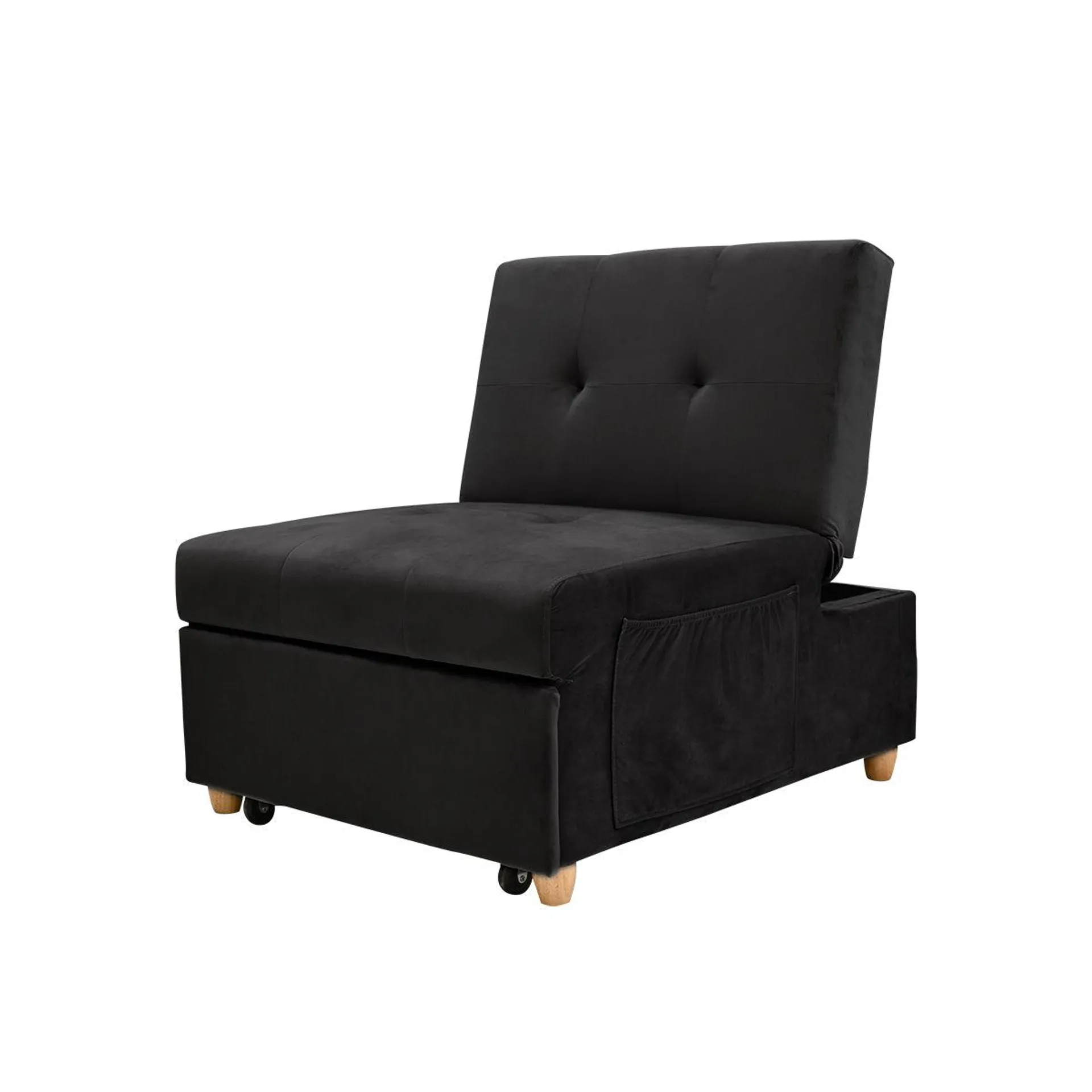 Sofa Cama Individual Maine - Velvet Black