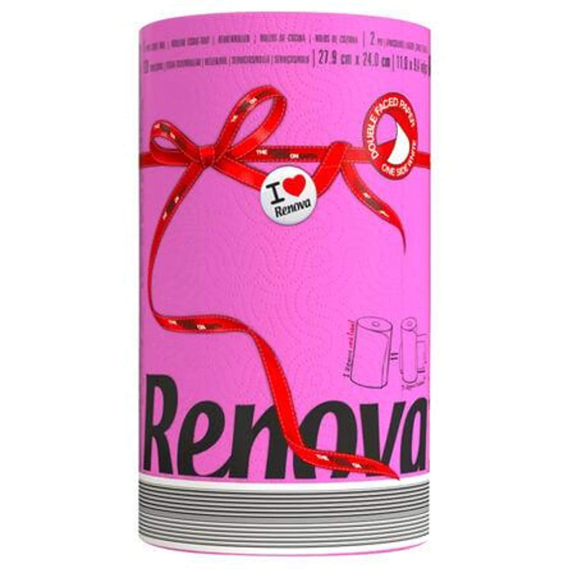 Toalla Cocina Fucsia Renova 1 Rollo