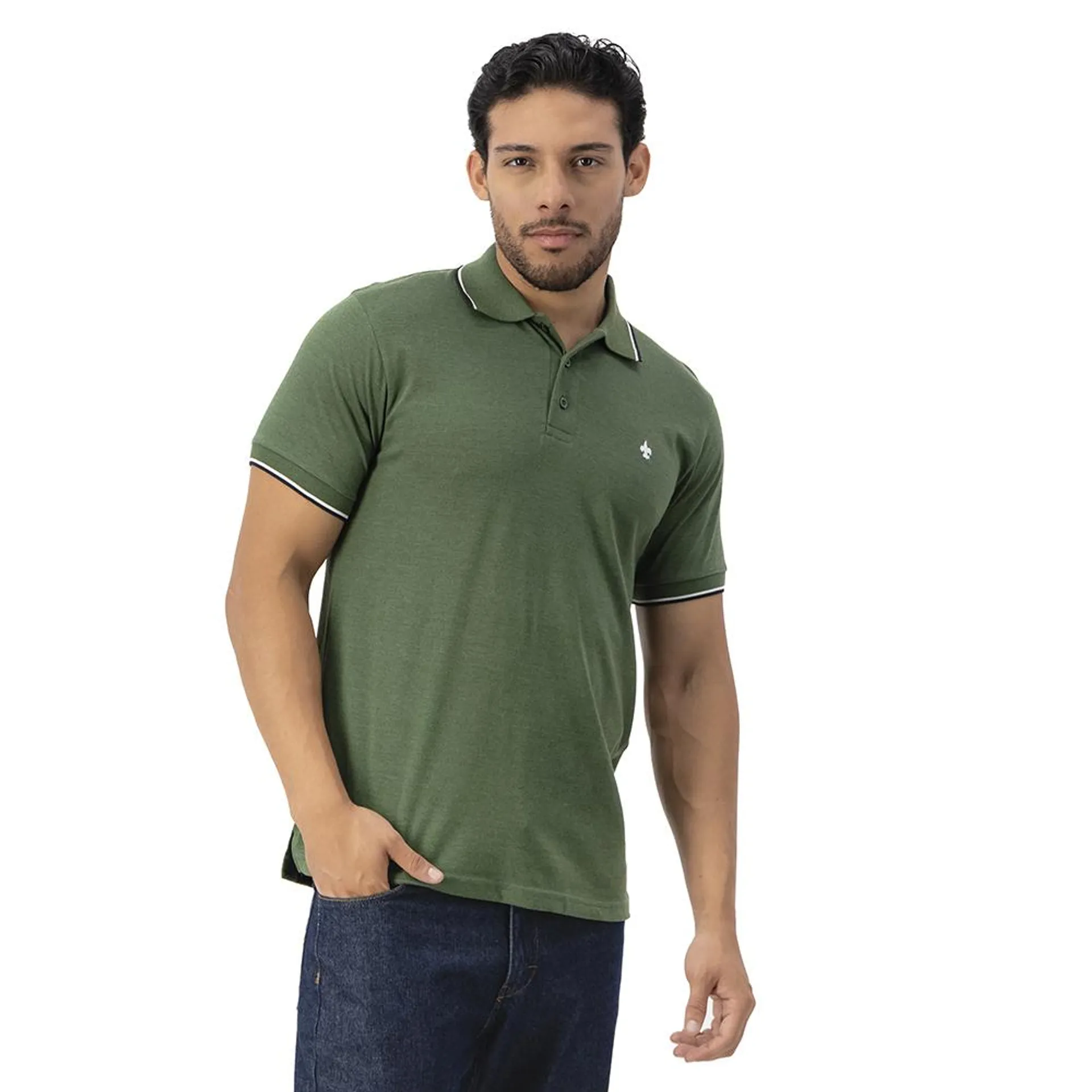 Playera Tipo Polo Hummo Hombre Con Logo Bordado