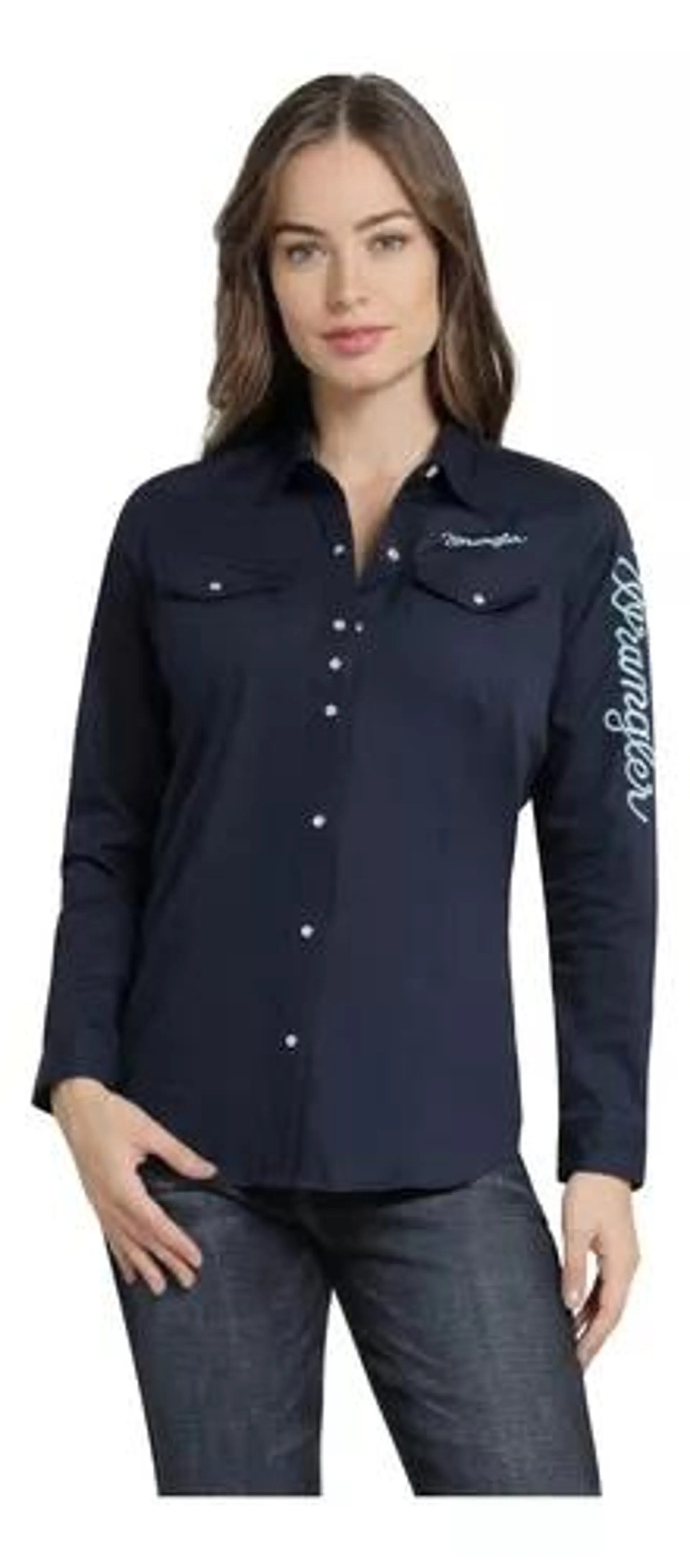 Blusa Vaquera Mujer Wrangler Slim Fit Manga Larga 910