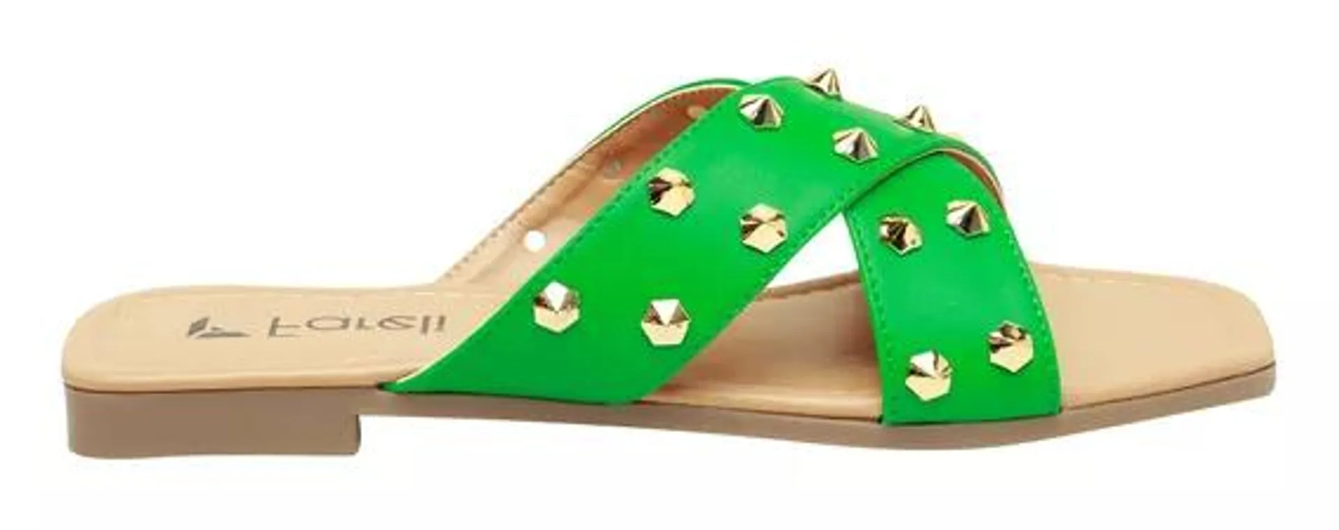 Sandalias Dama Chanclas Mujer Piso Arlette Verde Fareli