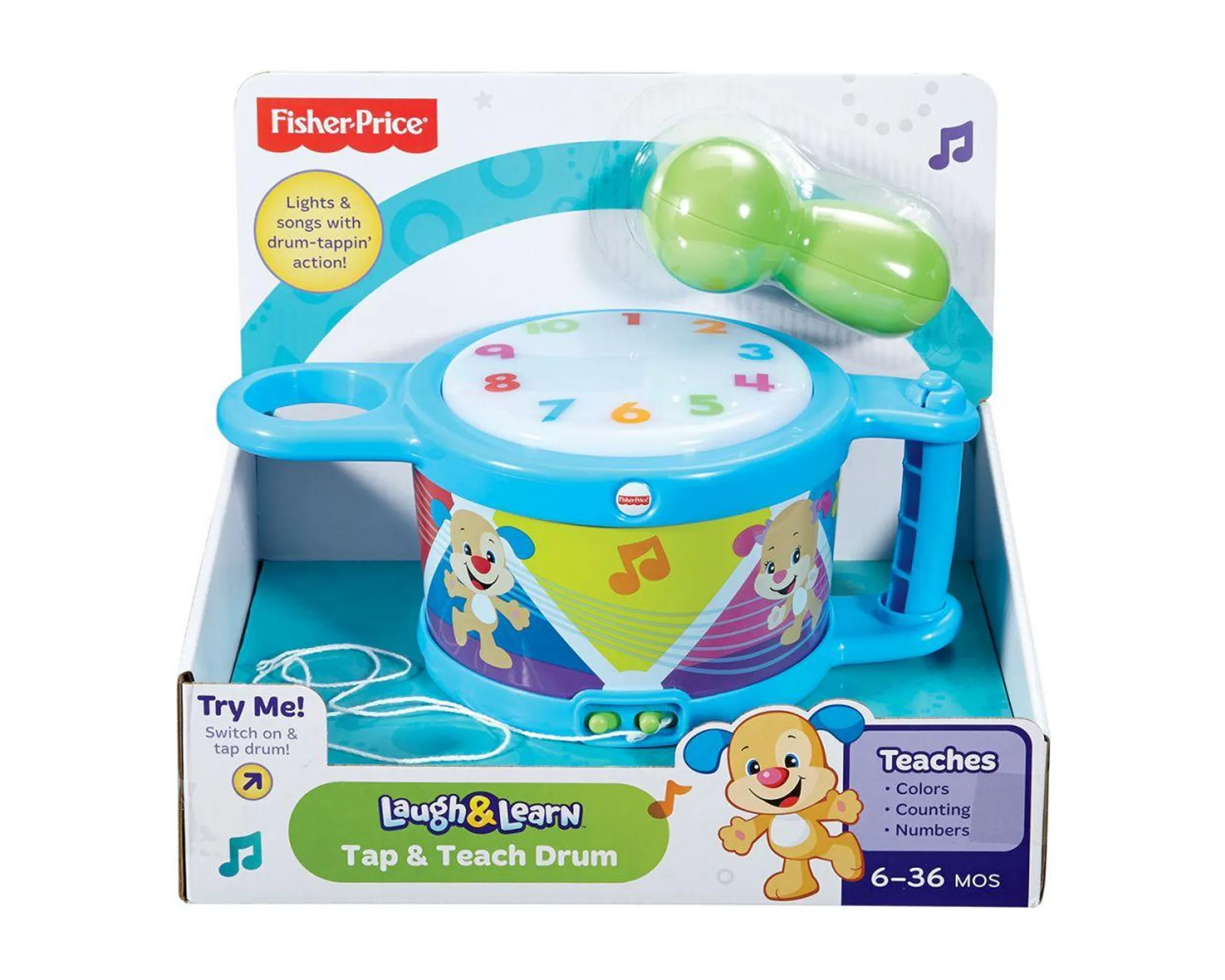 Fisher-Price Ríe y Aprende Tambor Canta Conmigo