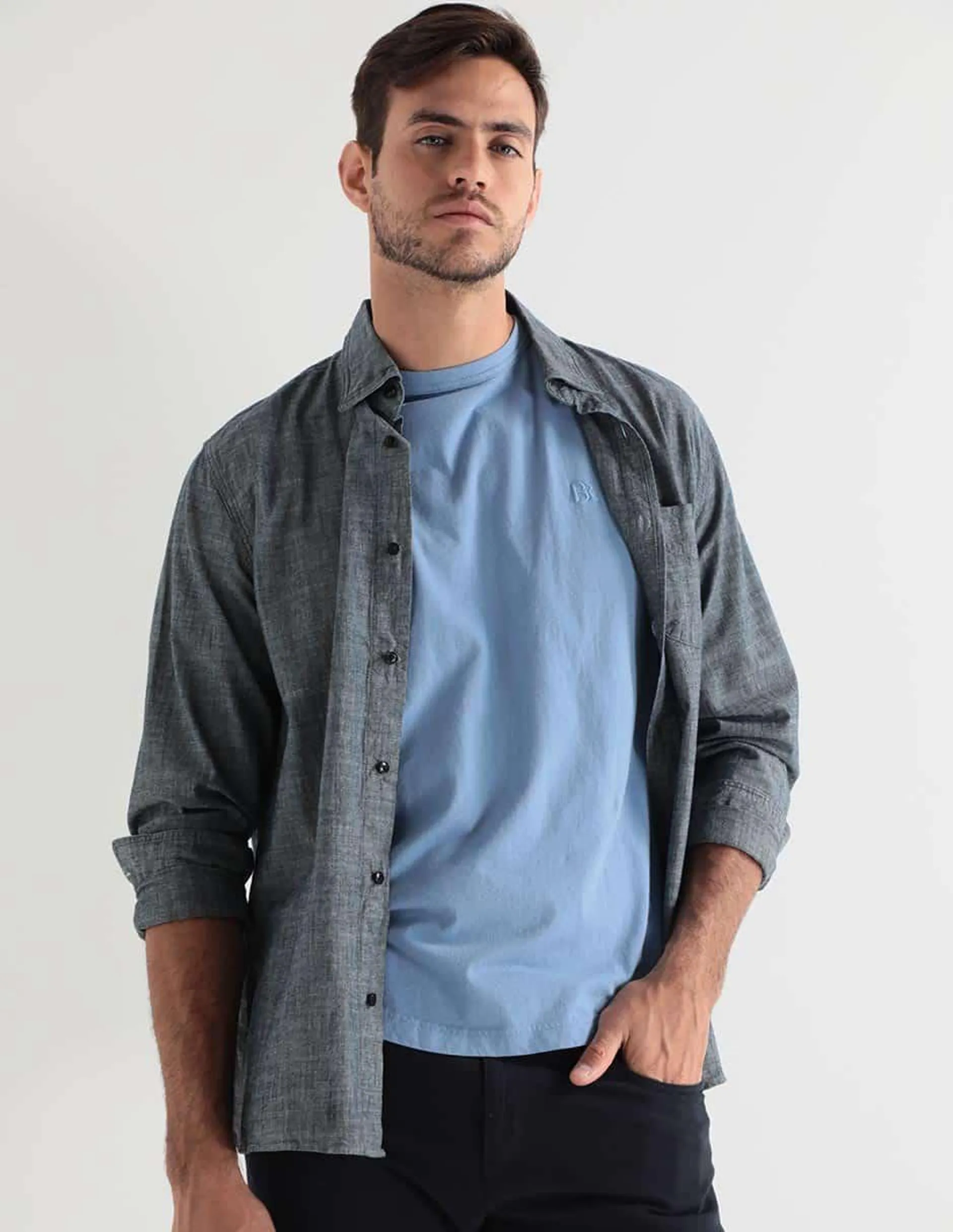Playera cuello redondo para hombre