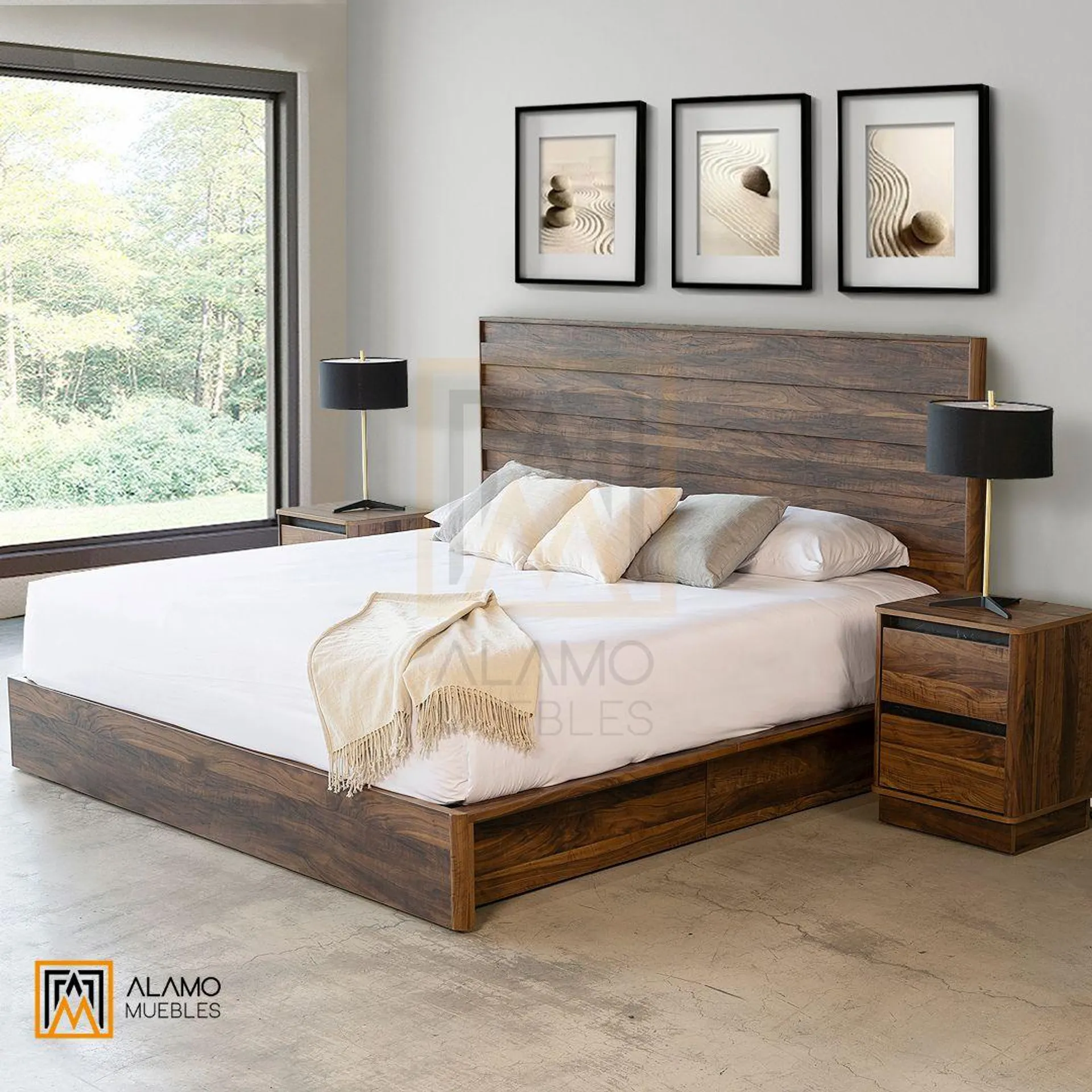 Set Britania Roble King 4 piezas