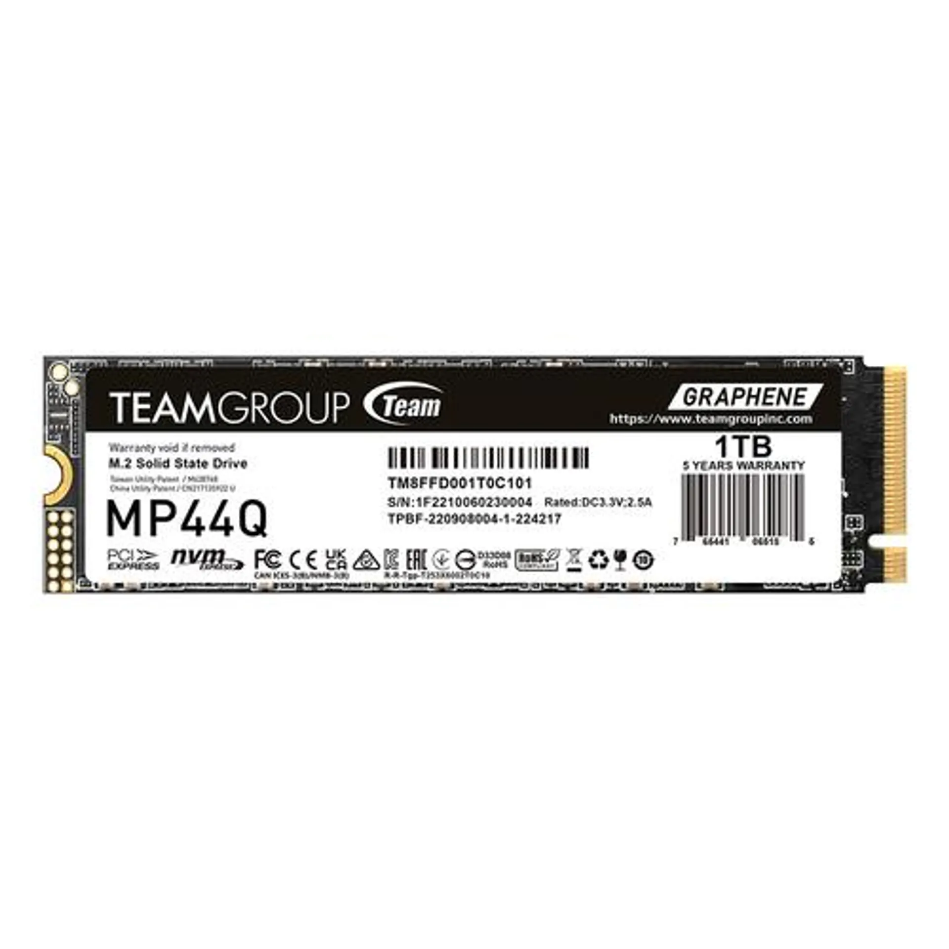 Ssd Teamgroup Team Mp44Q 4Tb M.2 Pcie 4.0 Nvme 7.400 Mb/S Tm8Ffd004T0C101