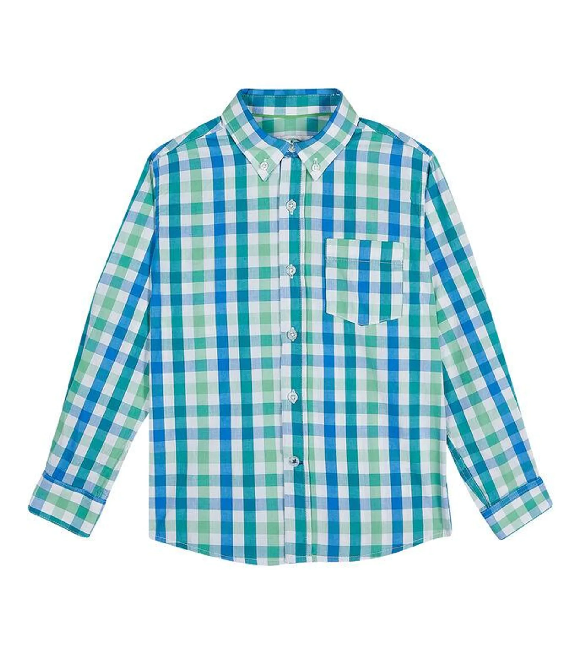 Camisa de cuadros con manga larga Niño
