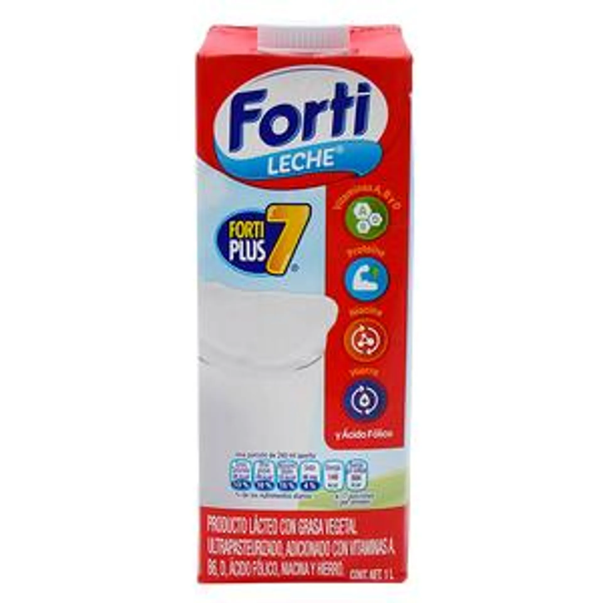 LECHE SEMIDESCREMADA FORTILECHE BRICK 1 LT.