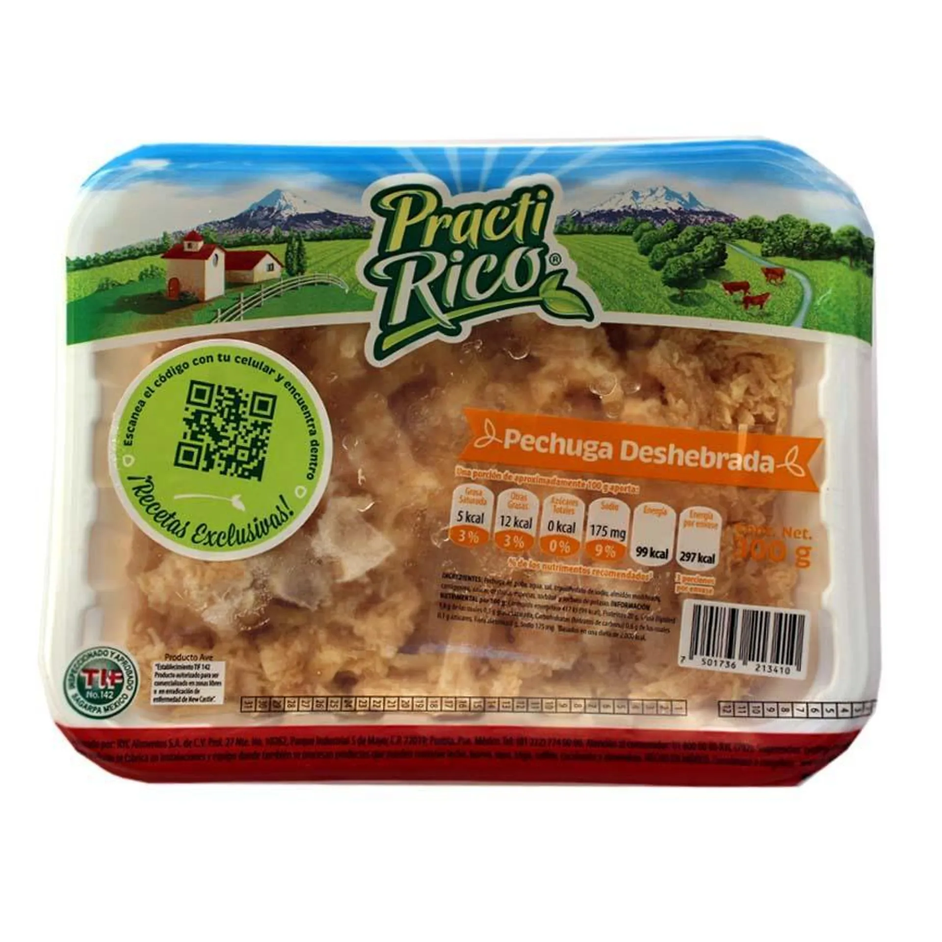 PECHUGA DE POLLO DESHEBRADA RYC PAQ 280 g