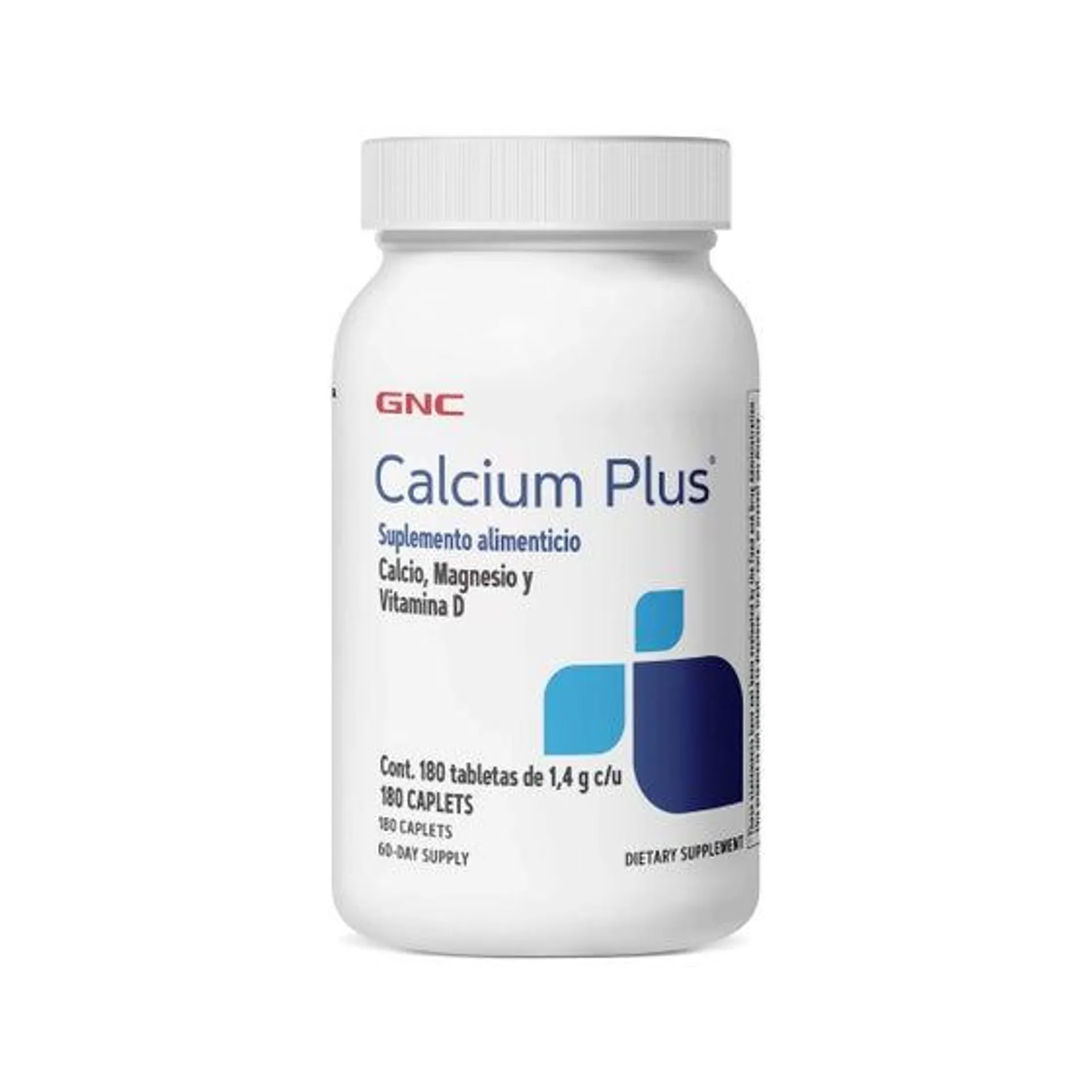 Calcium Plus Calcio con Magnesio y Vitamina D-3 GNC 180 Tabletas