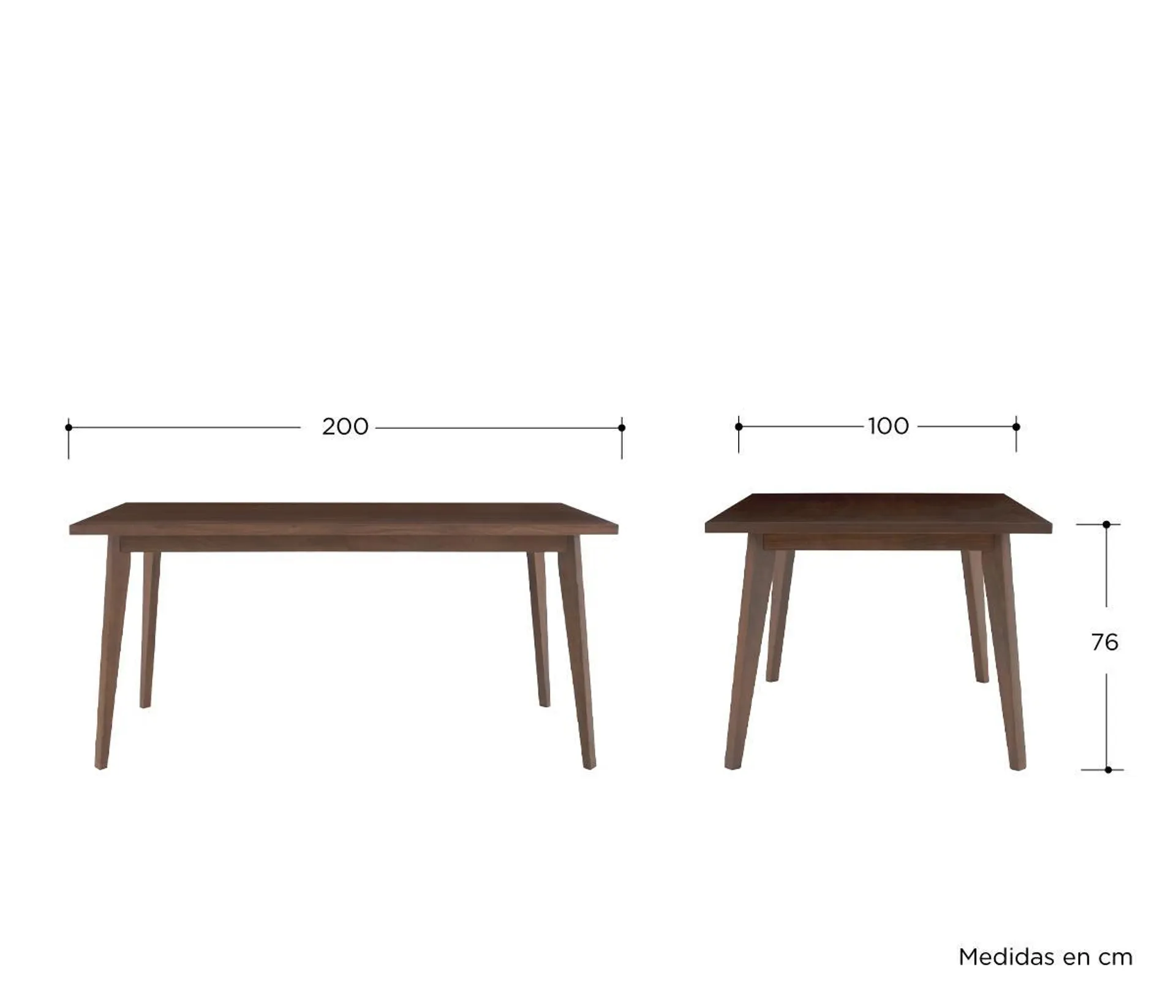 Mesa de comedor Evo 200cm - Nogal