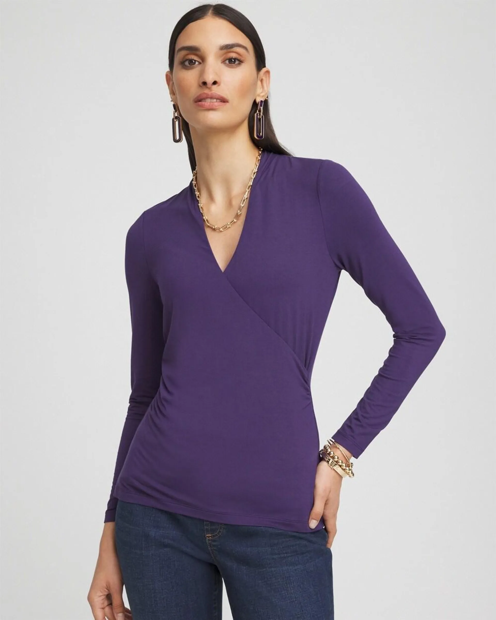 Touch of Cool\u2122 Surplice Top