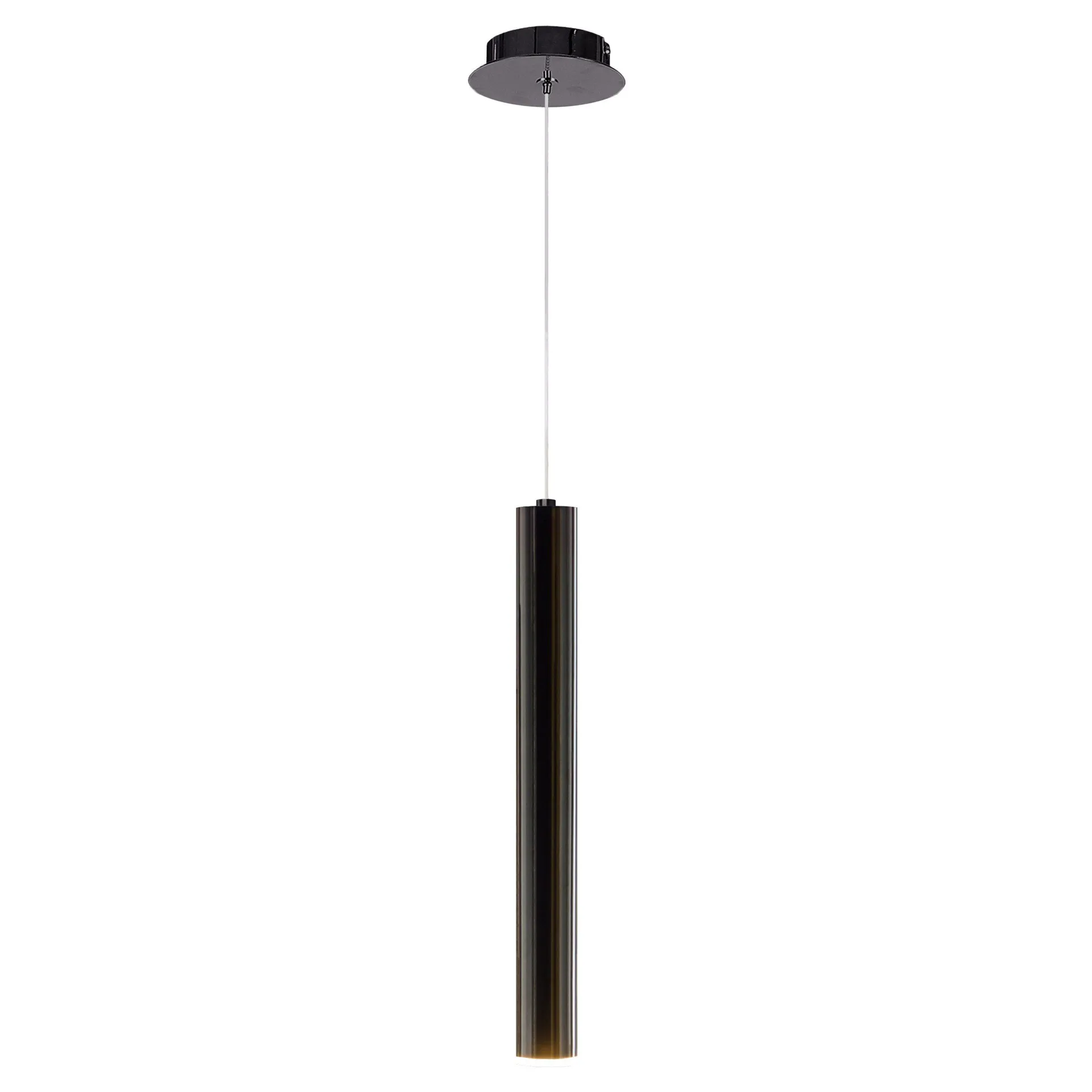 Lámpara colgante 1 Lámpara en color negro cromo