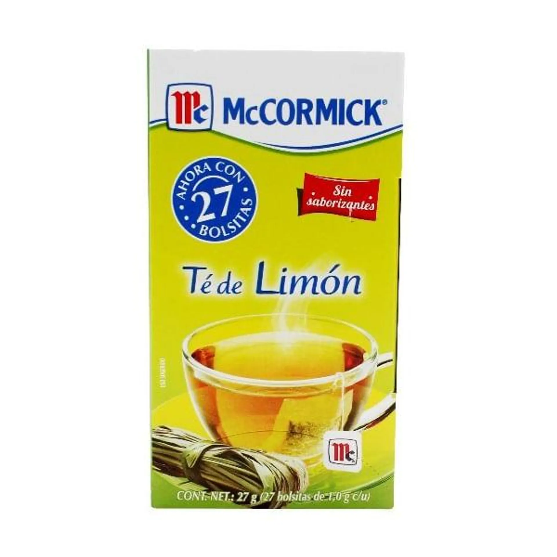 Te Mccormick limón con 27 sobres