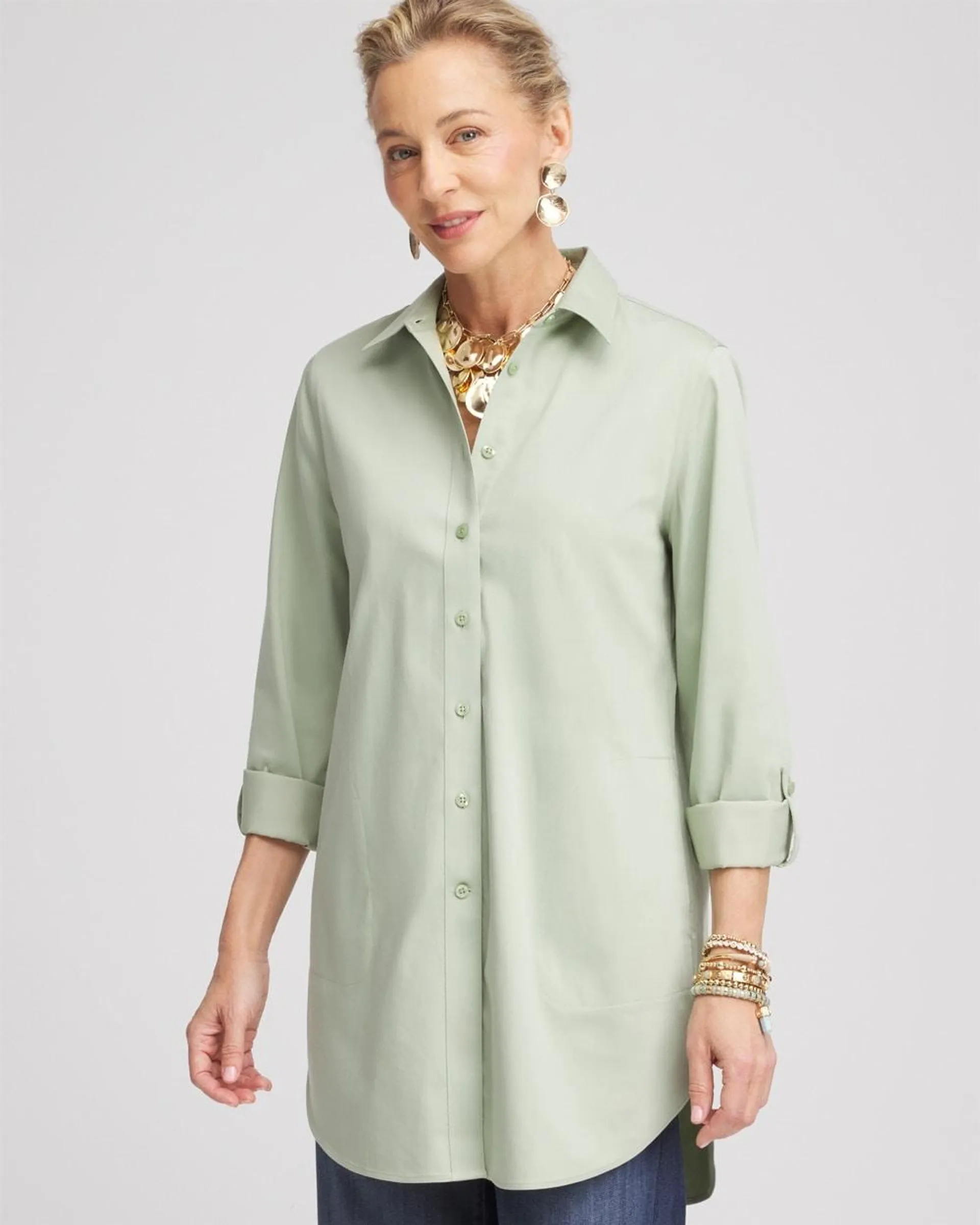 No Iron\u2122 Pocket Tunic