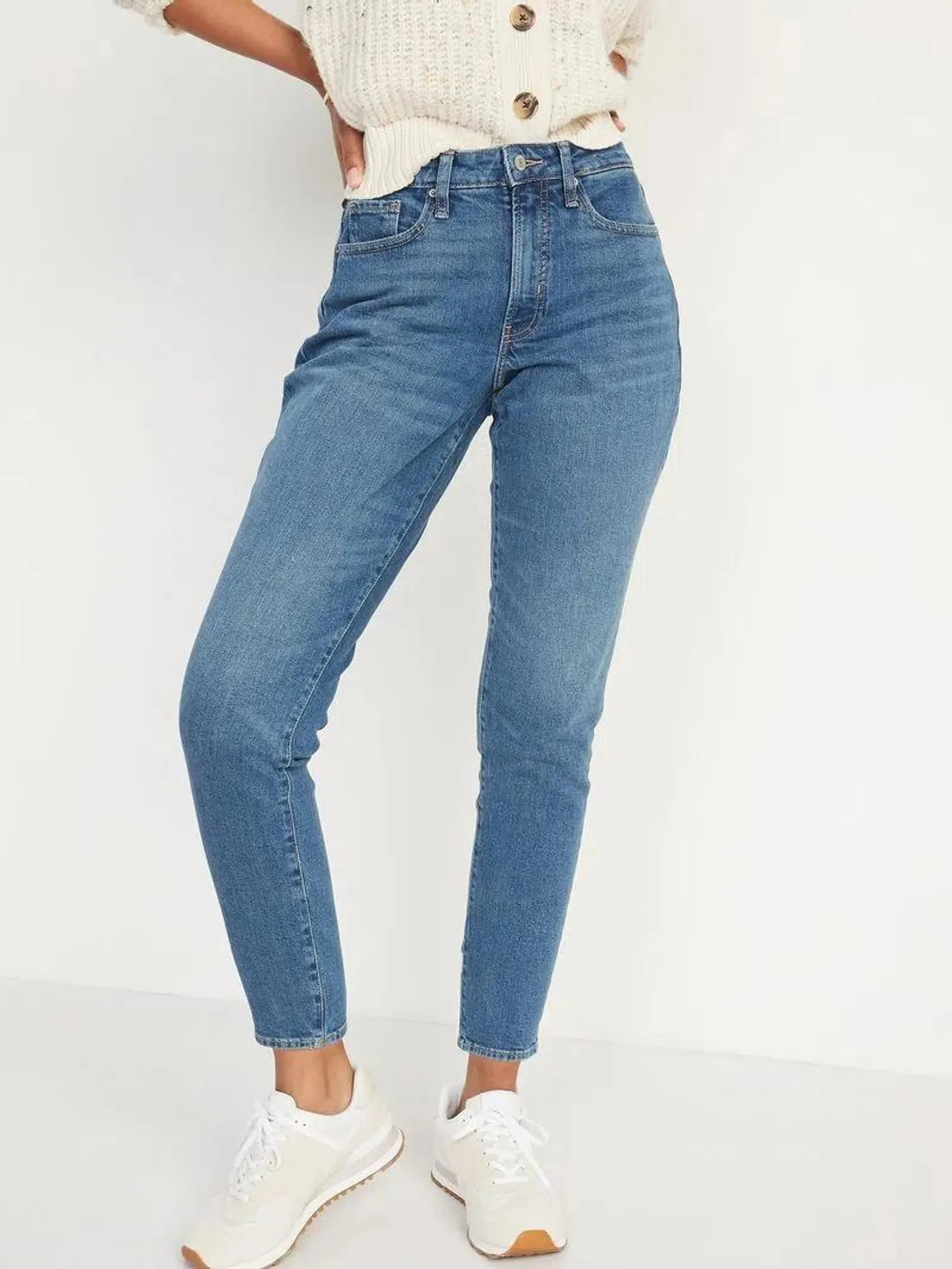 Jeans High-Waisted Built-In Warm Rockstar Super-Skinny Old Navy para Mujer